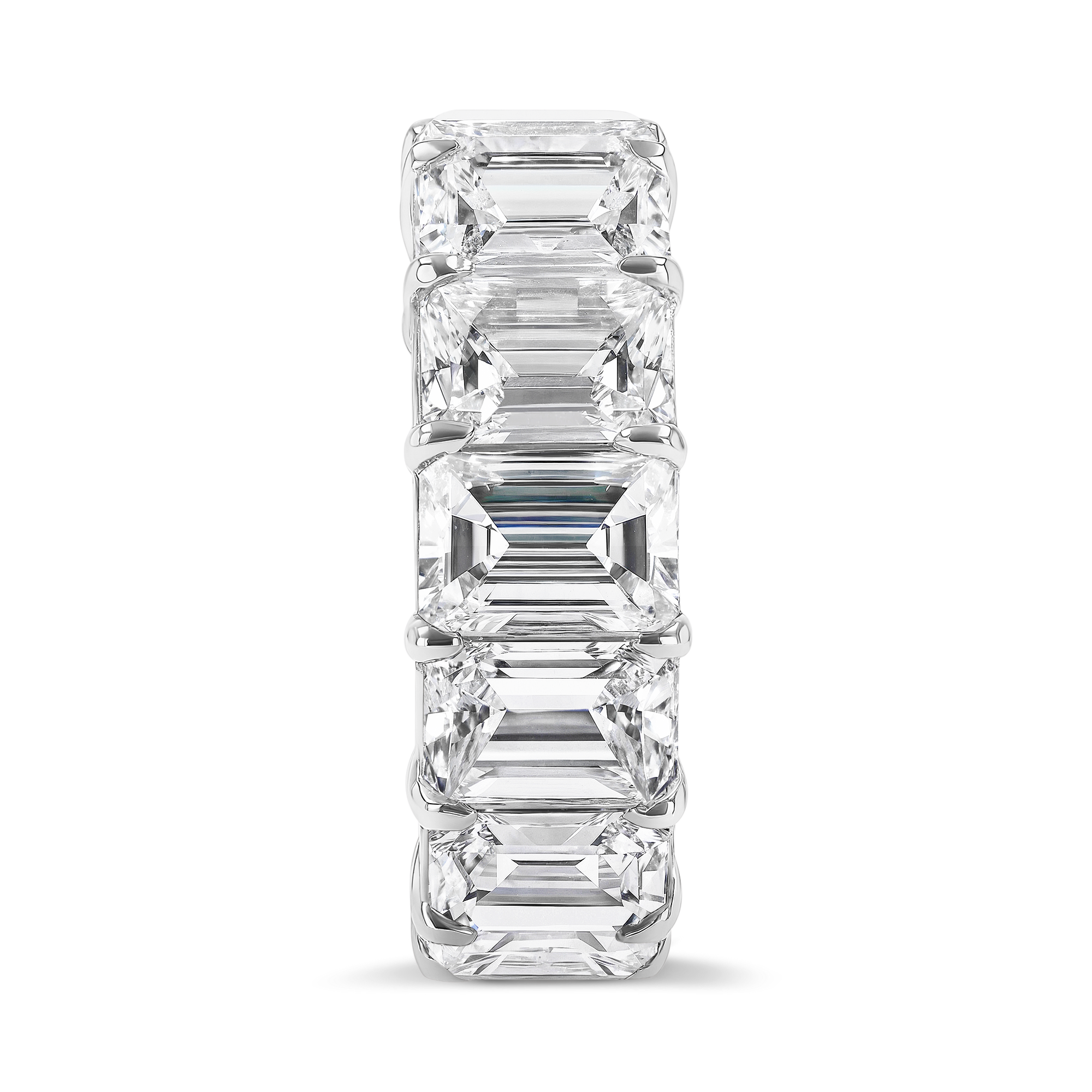 Emerald Cut 14.33cts Diamond Full Eternity Ring Emerald Cut, Claw Set_4