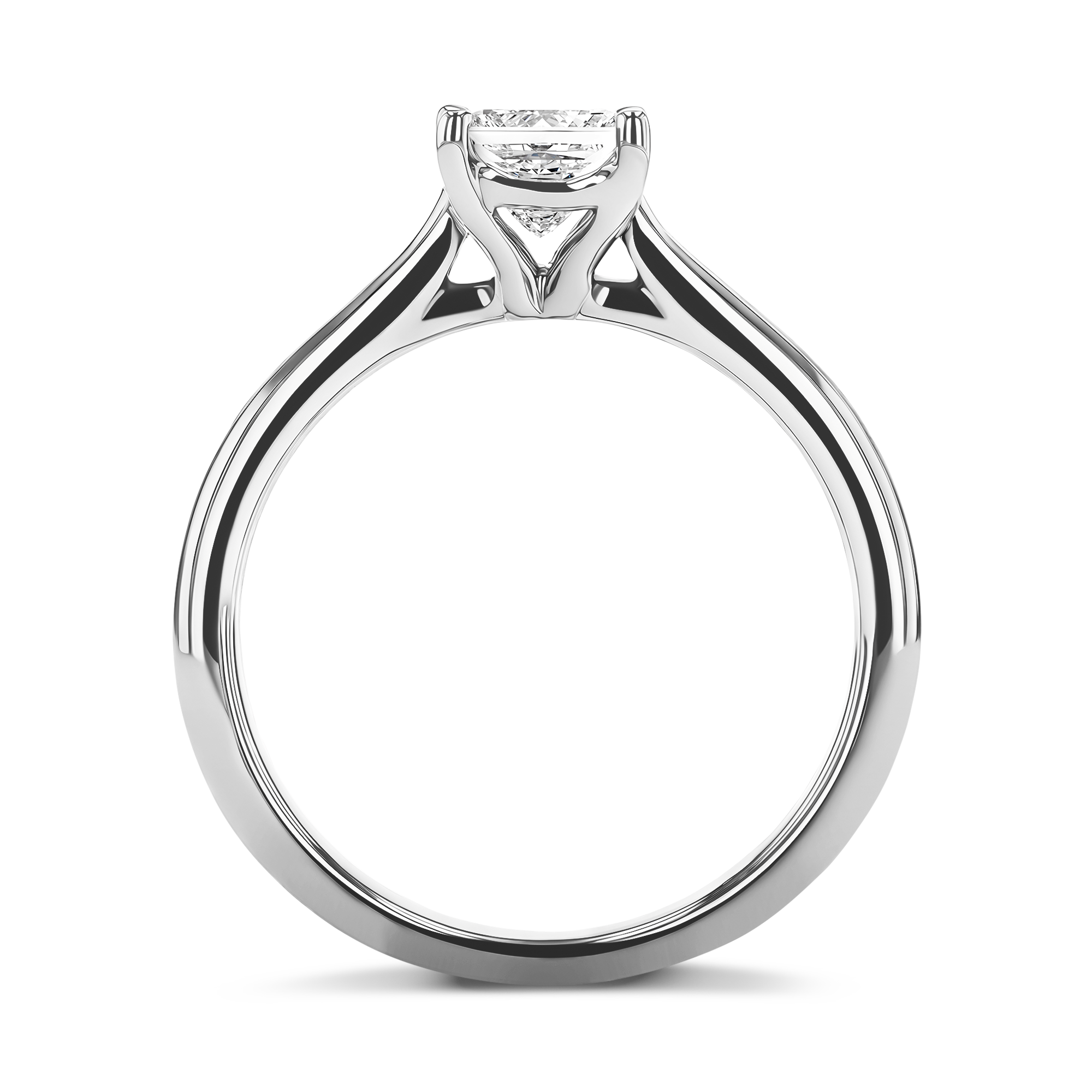 Gaia 0.76ct Diamond Solitaire Ring Princess Cut. Claw Set_3