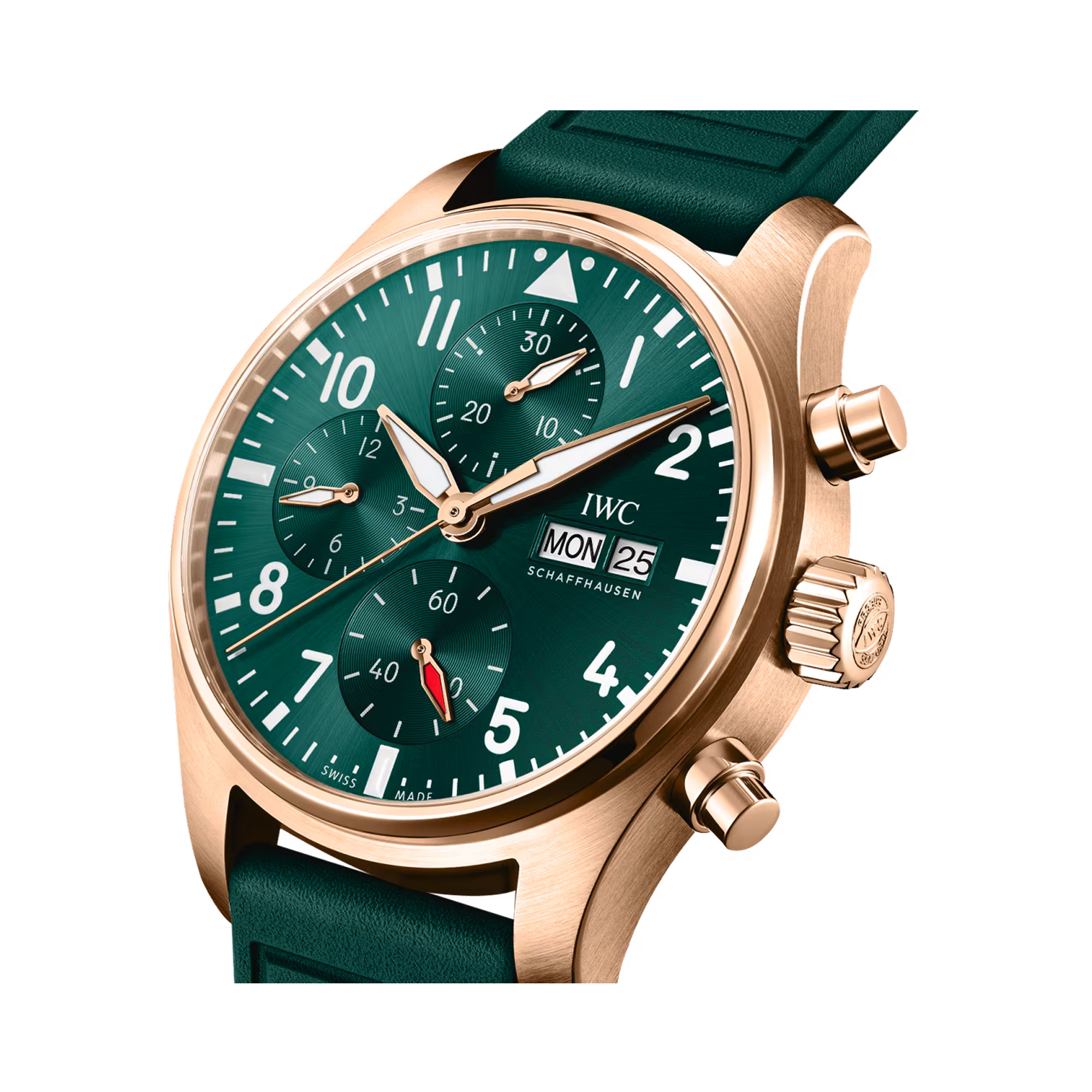 IWC Pilot's Chronograph 41 41mm, Green Dial, Arabic Numerals_3