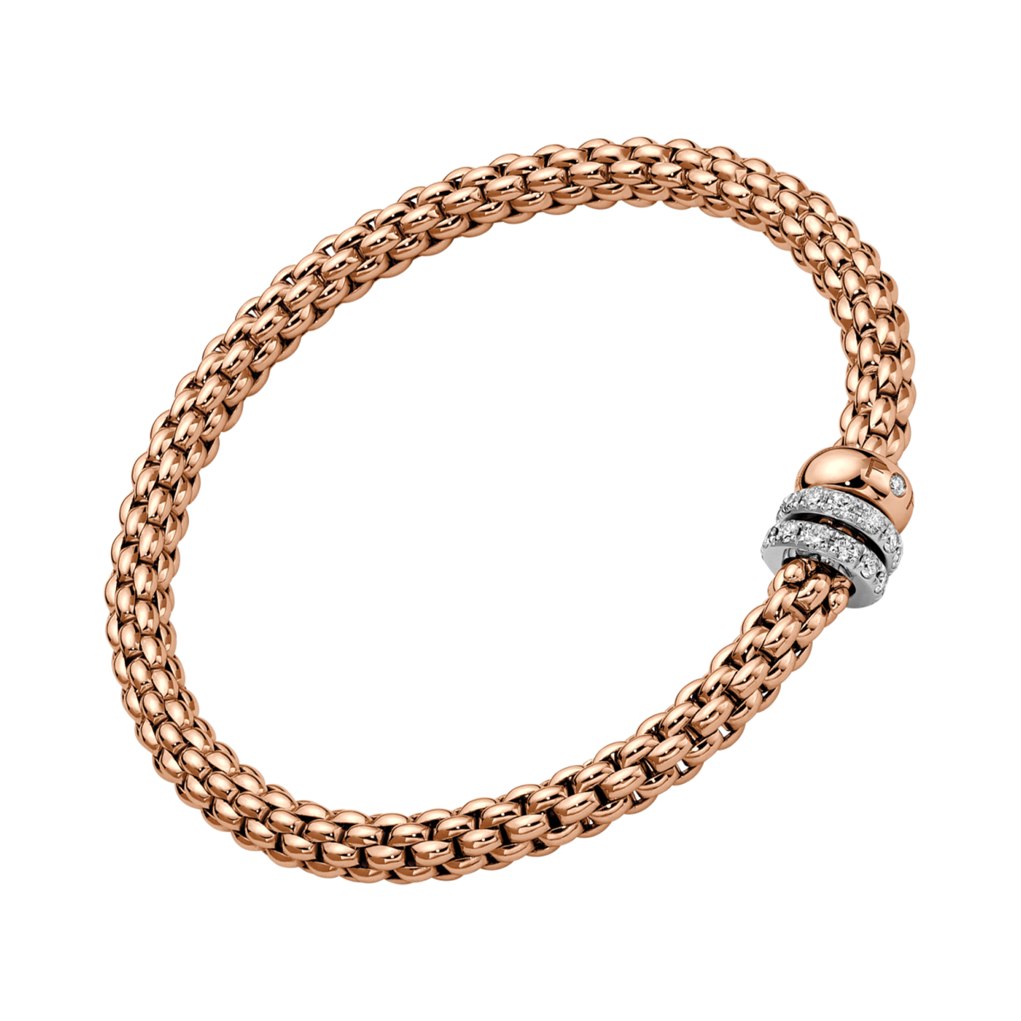 Fope Solo Flex-It Bracelet Round Brilliant Cut, Pave Set_1