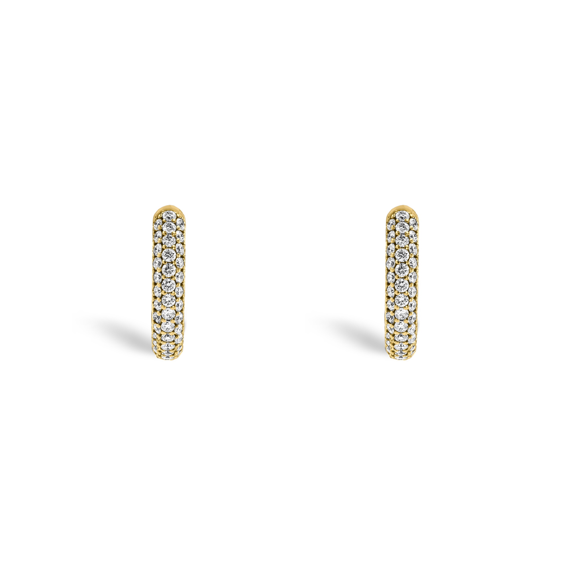 Havana 0.74ct Diamond Hoop Earrings Brilliant Cut, Pave Set_2