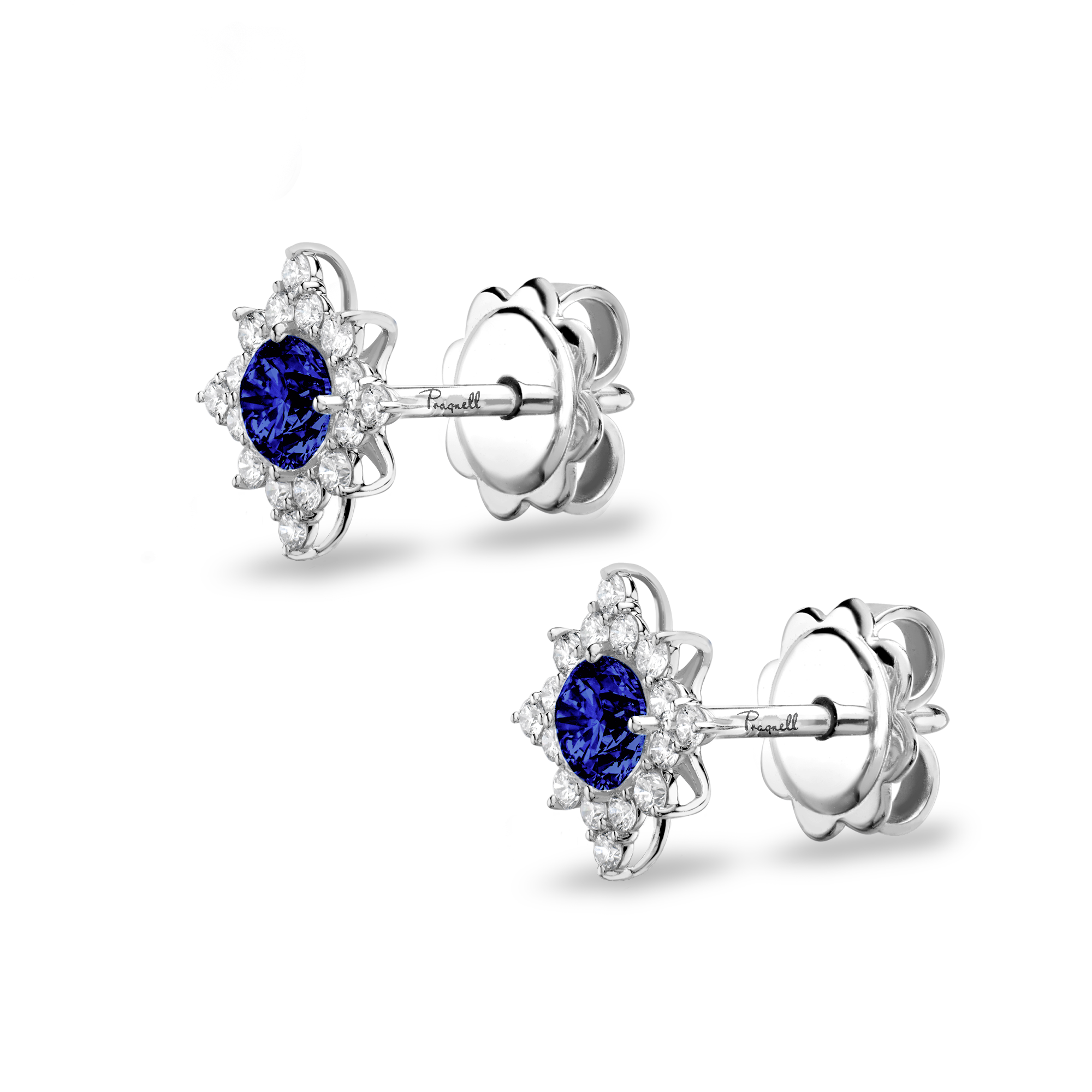 Star Struck Sapphire Stud Earrings Brilliant cut, Claw set_2