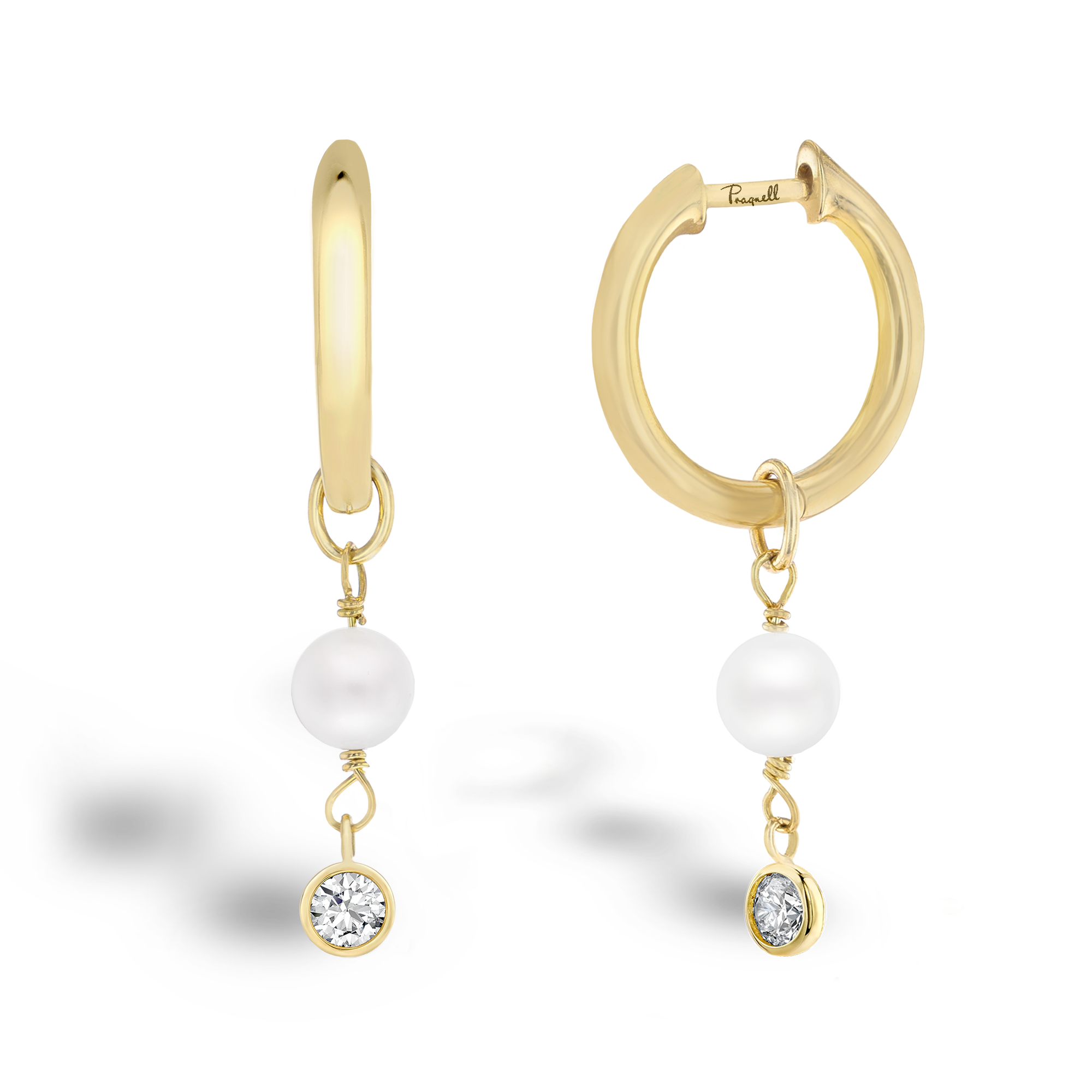 Sundance Fresh Water Pearl Drop Hoop Earrings Spectacle Set_1