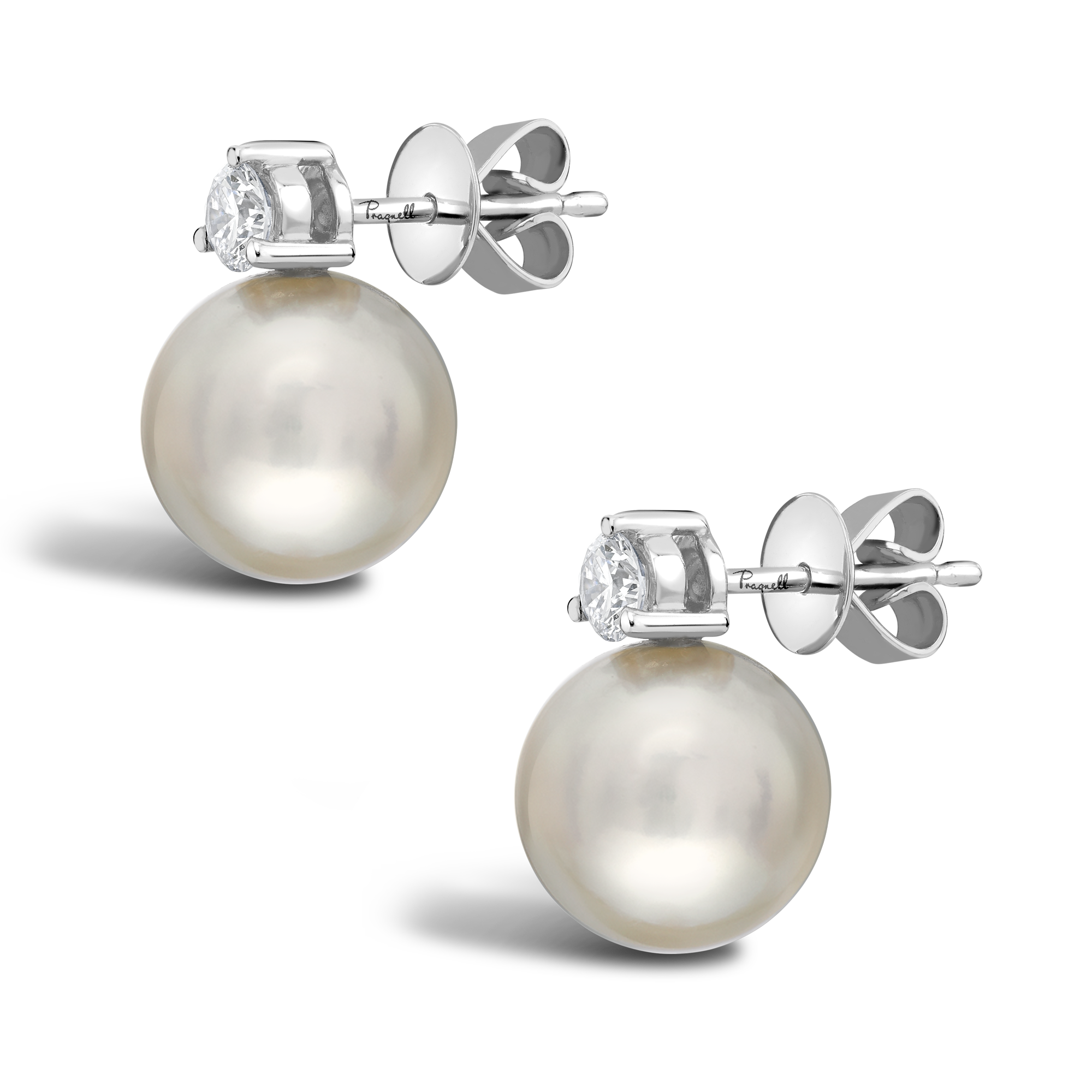 Akoya Pear and Diamond Earrings 8 - 8.5mm_2