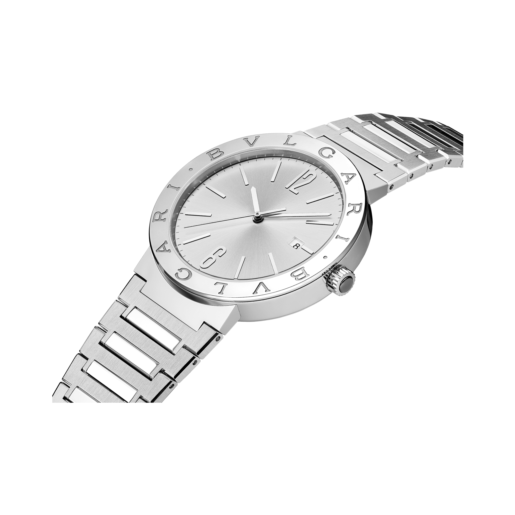 Bvlgari Bvlgari 41mm, Silver Dial, Arabic & Baton Numeral_2