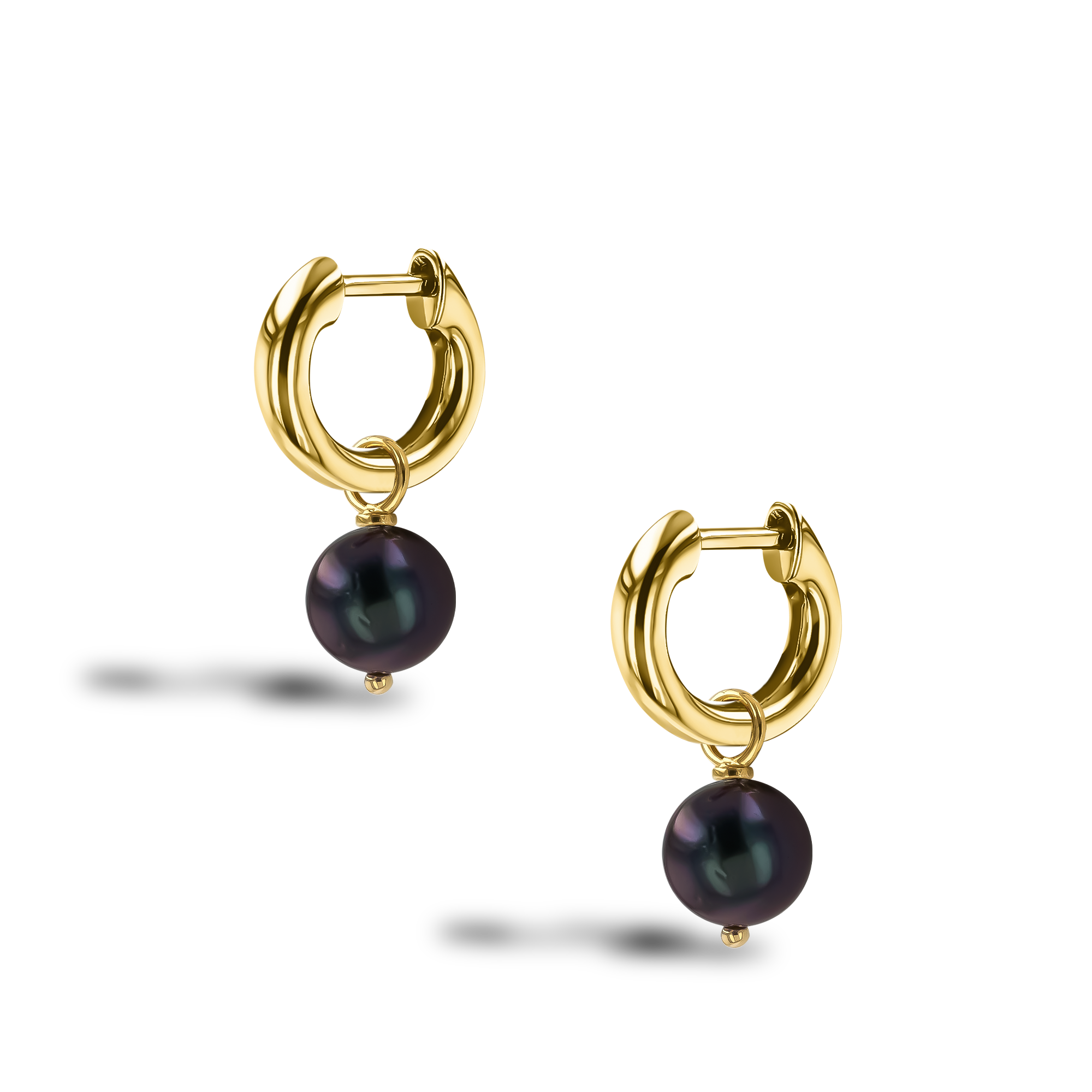 Tahitian Pearl Hoop Earrings _3