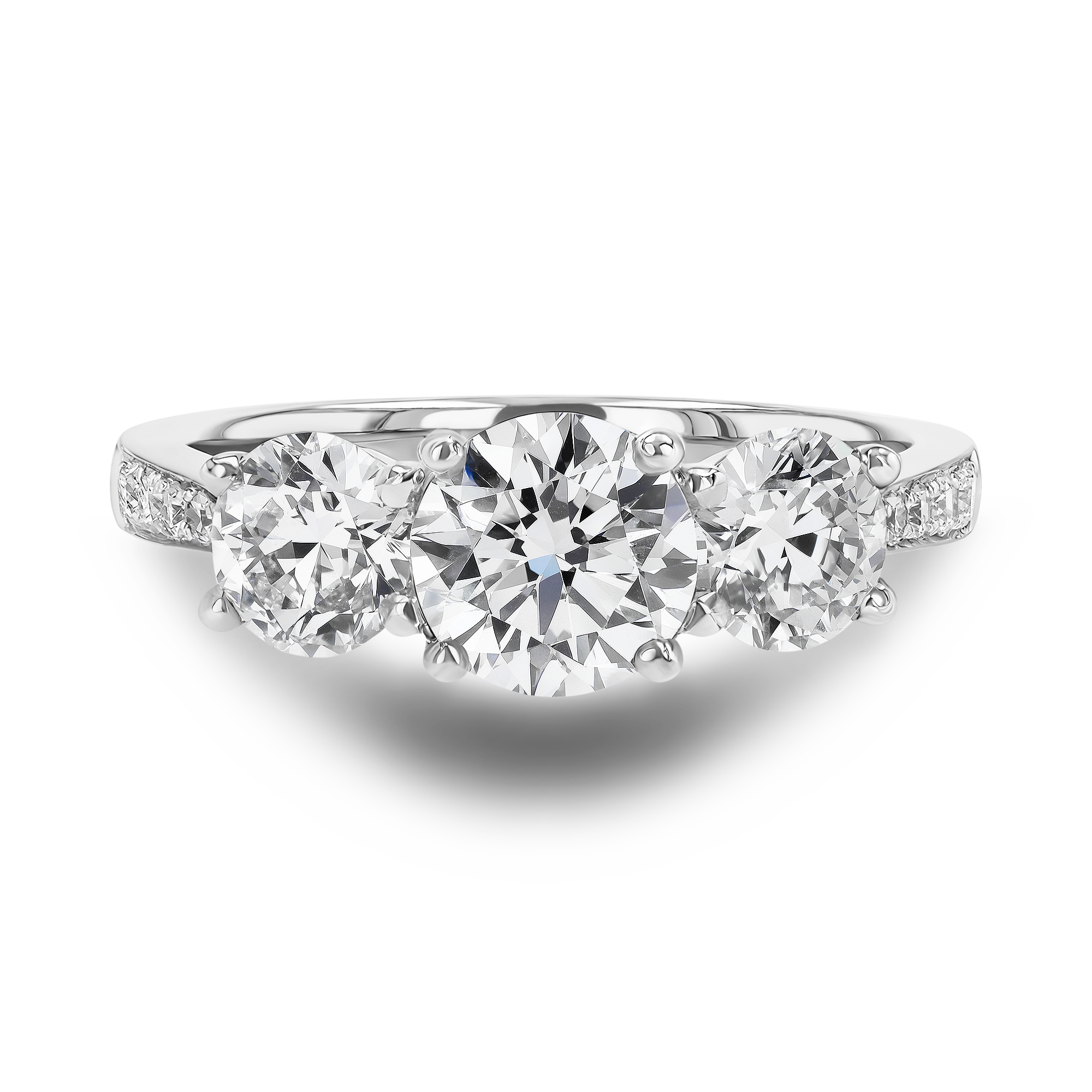 Duchess 2.00ct Diamond Three Stone Ring Brilliant cut, Claw set_2