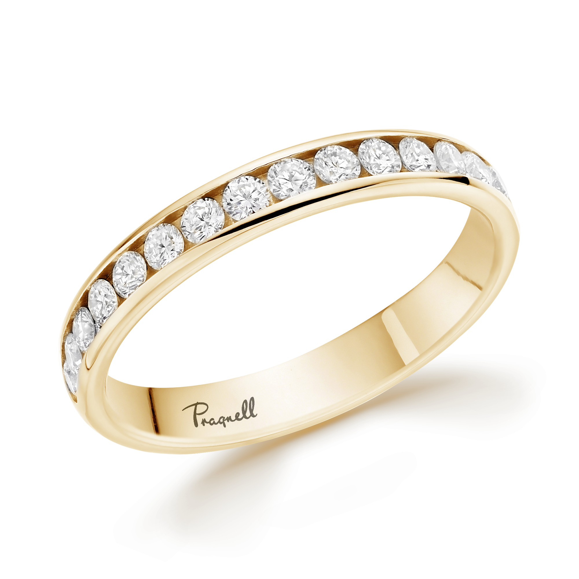 Brilliant Cut Diamond Half Eternity Ring Brilliant Cut, Half Eternity, Channel Set_1