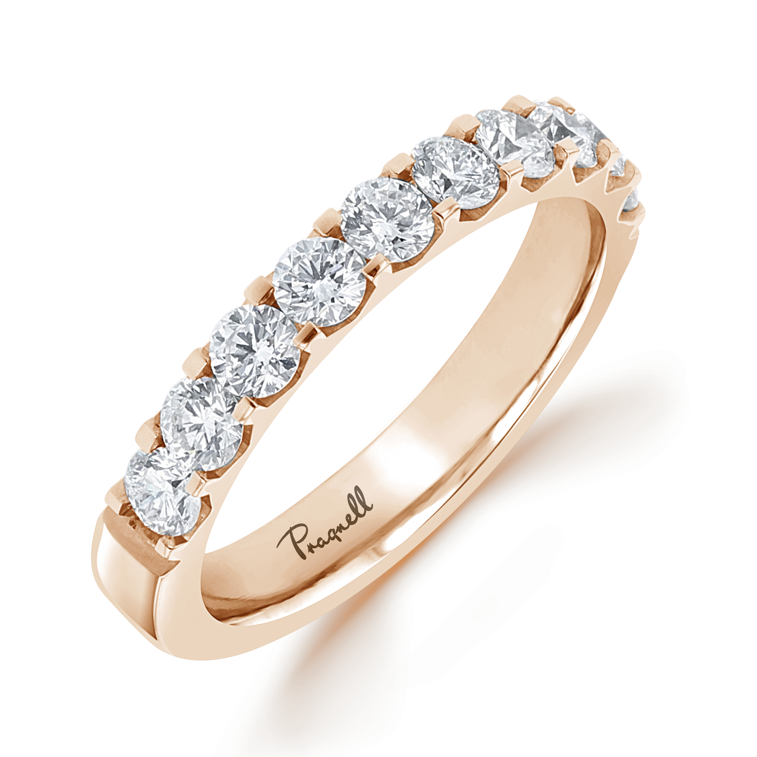 Brilliant Cut Diamond Half Eternity Ring Brilliant Cut, Half Eternity, Claw Set_1