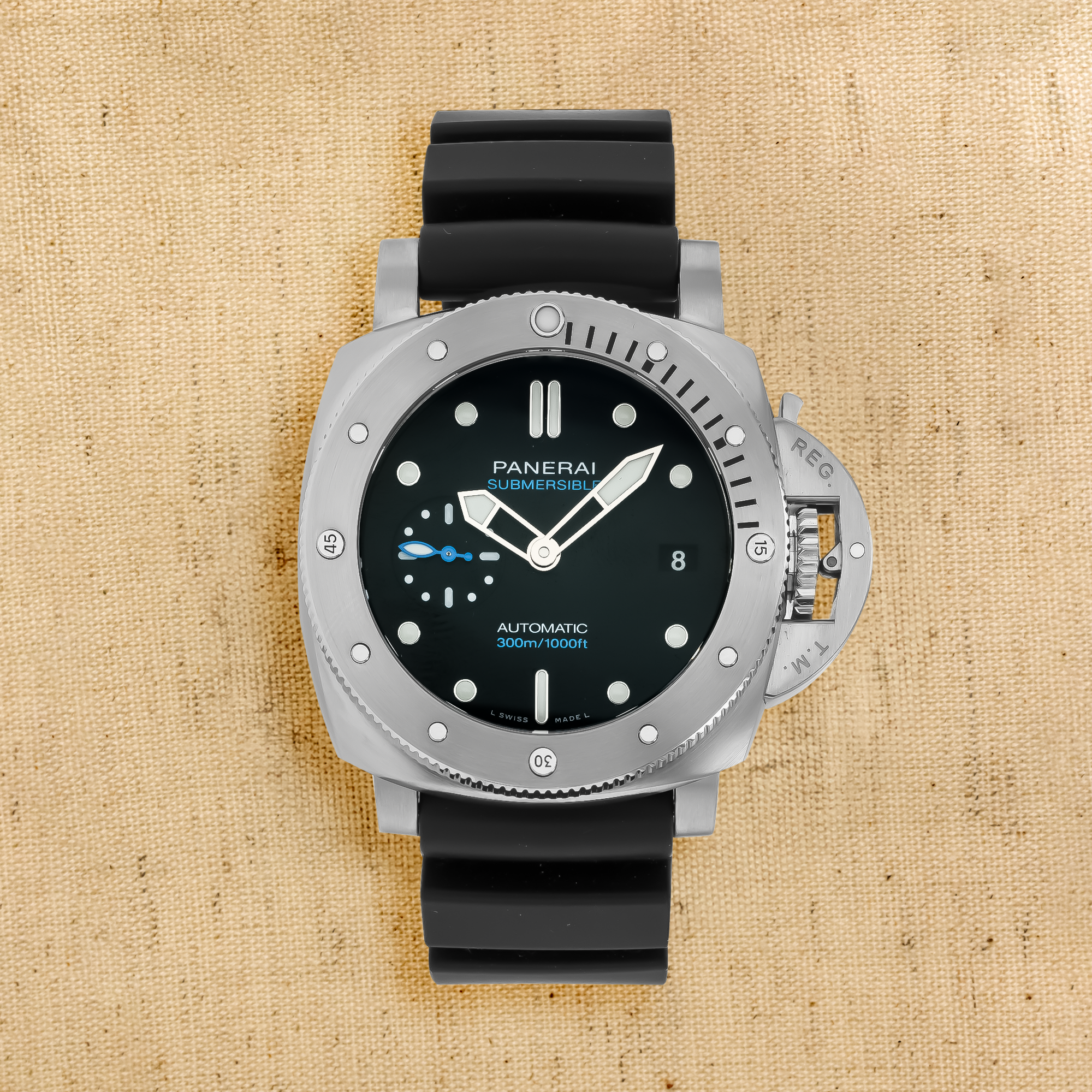 Panerai Submersible 42mm 42mm, Black Dial, Baton Numerals_1