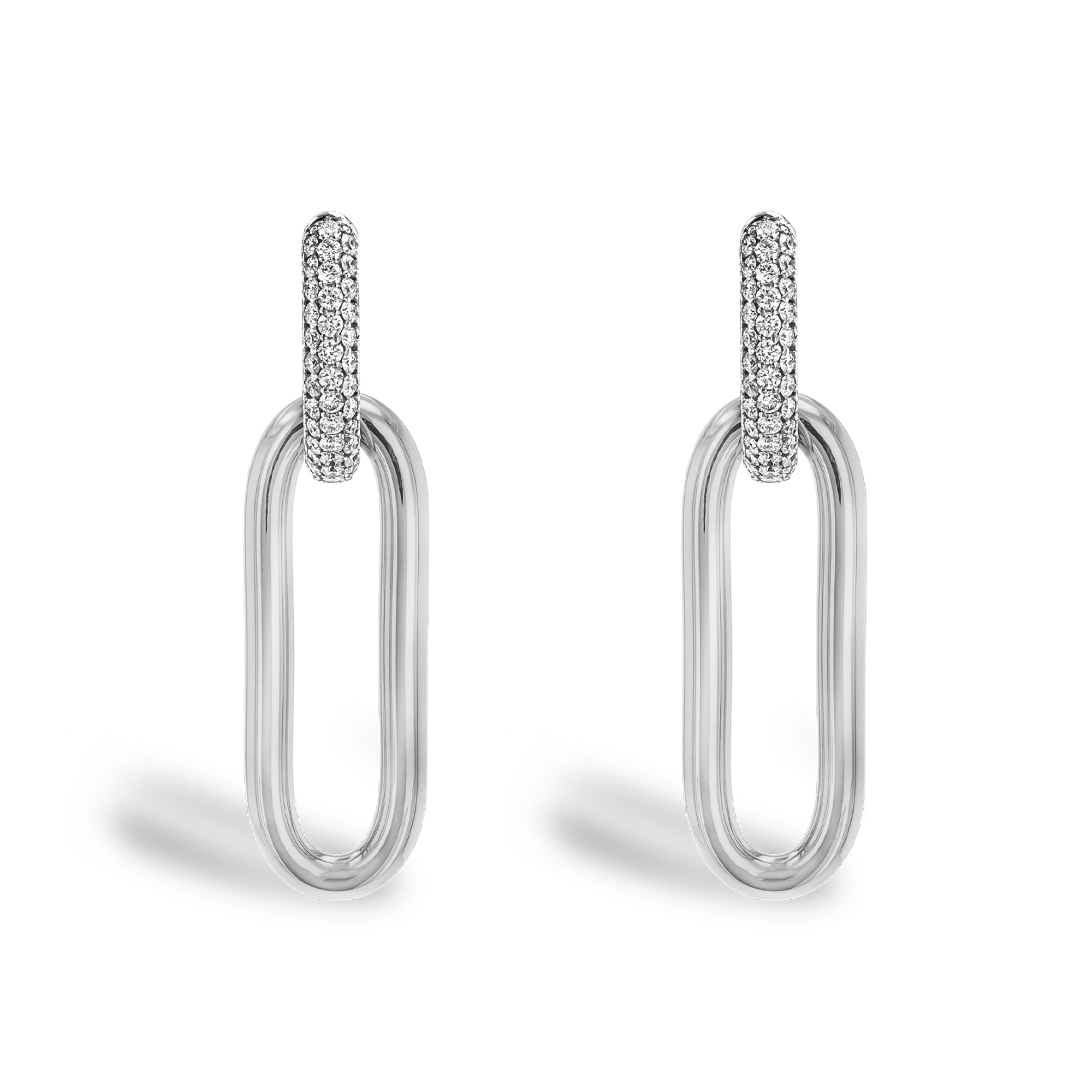 Havana 0.87ct Diamond Drop Earrings Brilliant Cut, Pave Set_2