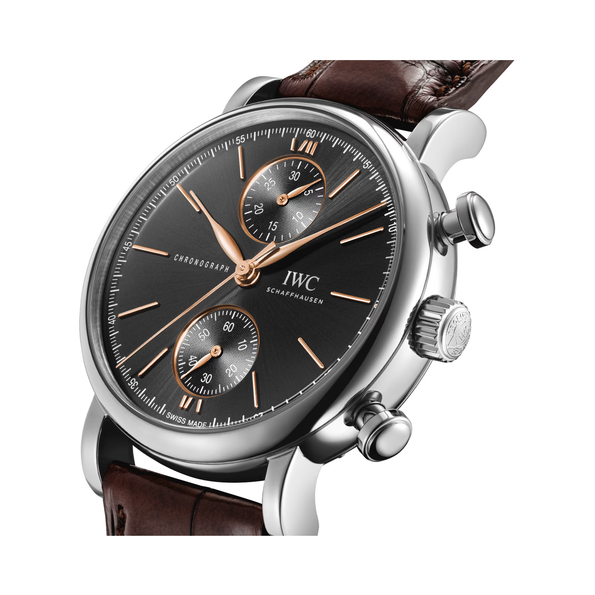 IWC Portofino Chronograph 39mm, Black Dial, Baton Numerals_3