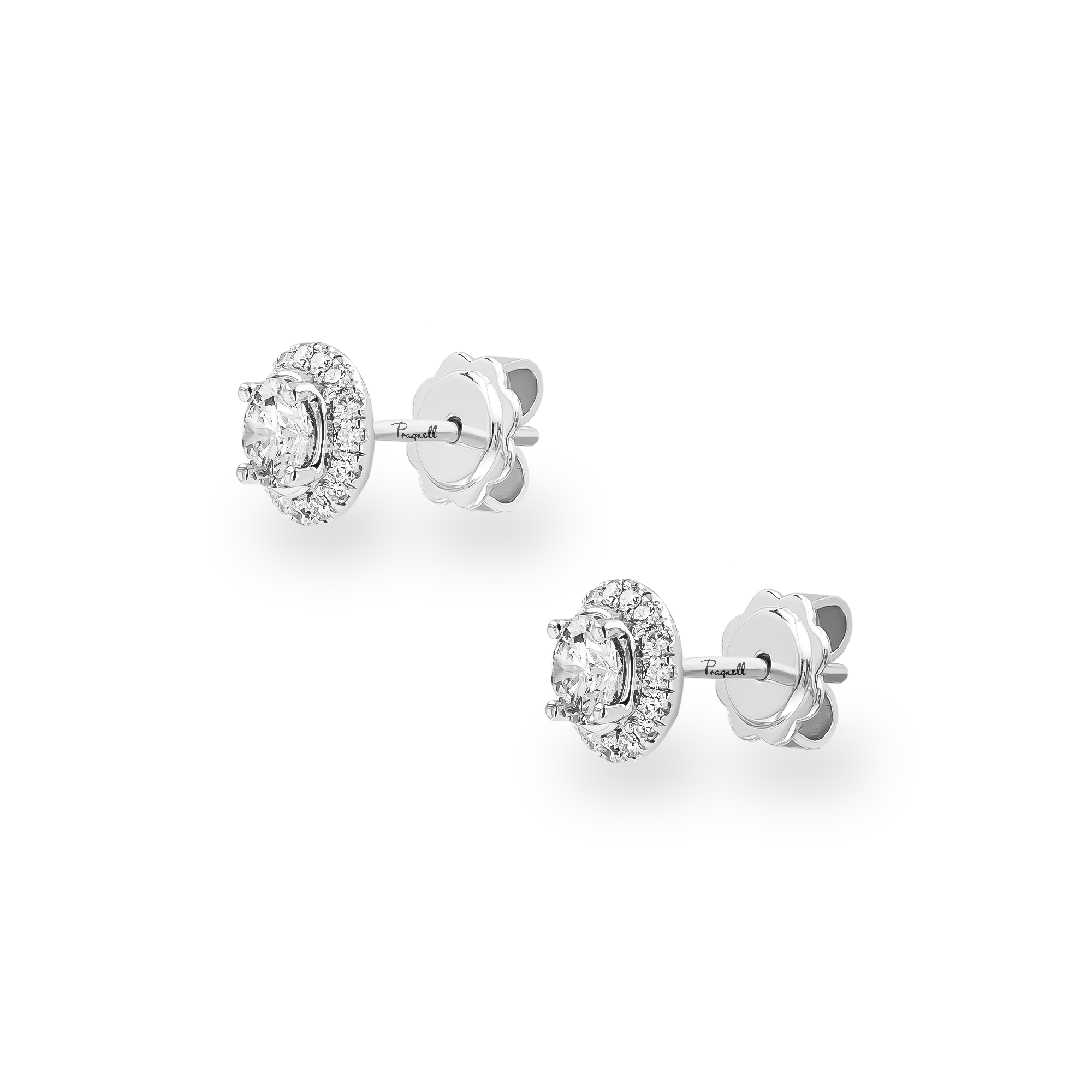 Celestial 0.50ct Diamond Stud Earrings with Diamond Surround Brilliant cut, Claw set_2