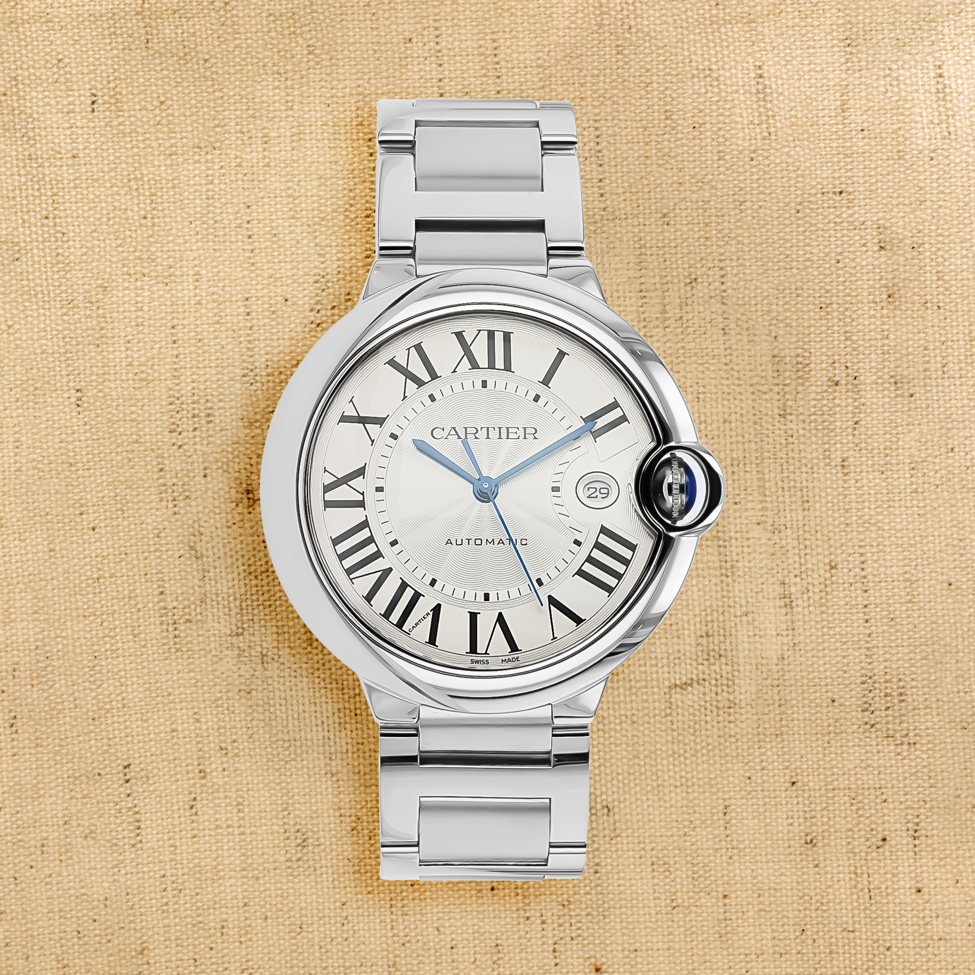 Pre-Owned Cartier Ballon Bleu de Cartier 42mm, Silver Dial, Roman Numerals_1