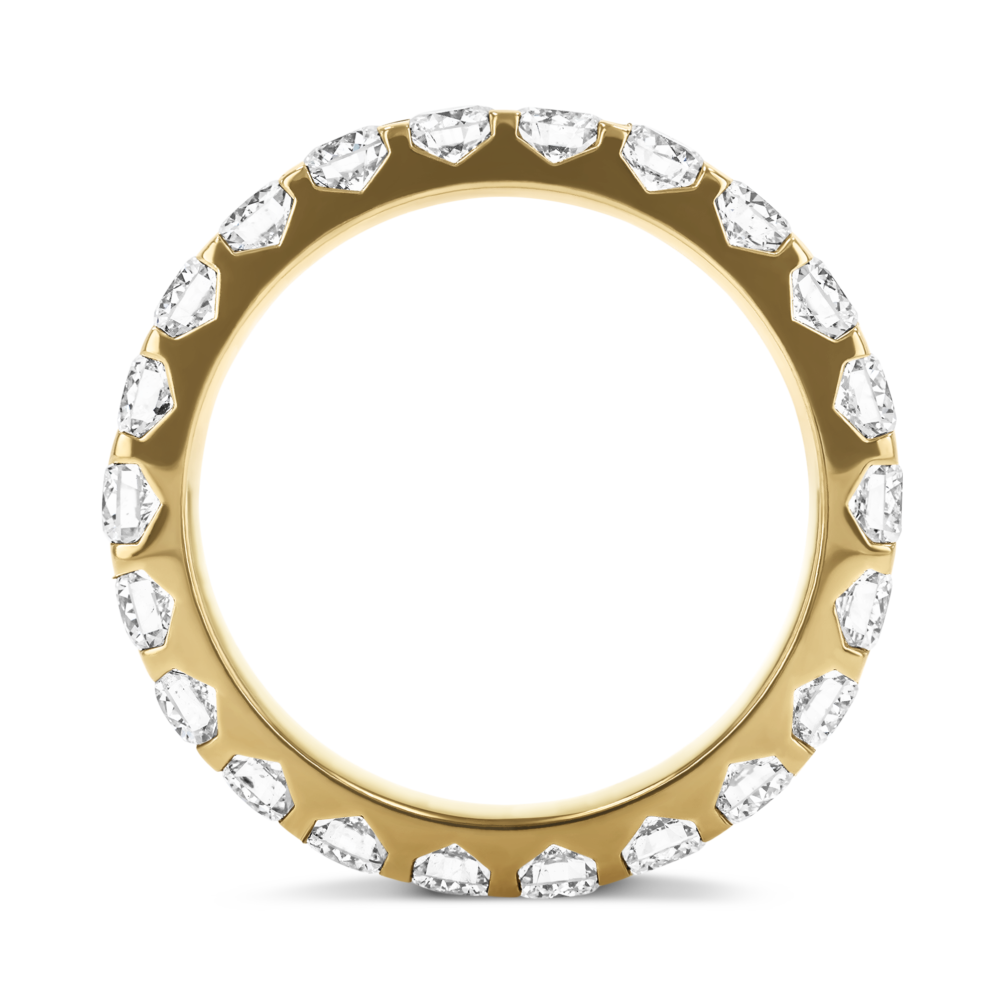 Brilliant Cut Diamond Full Eternity Ring 1.84ct in 18ct Yellow Gold Brilliant Cut, Eternity, Claw Set_3