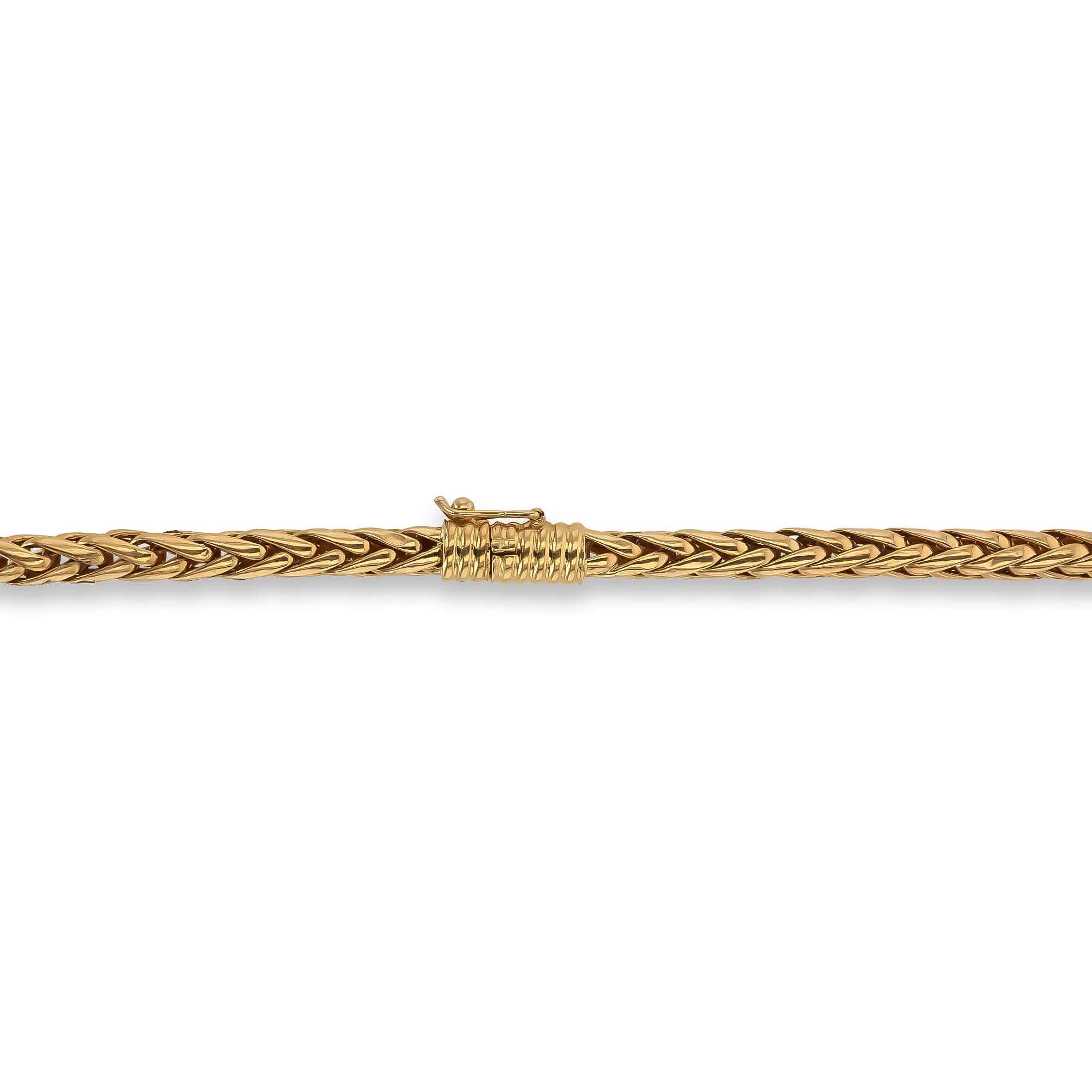 1980s French Graduated Woven Link Chain Necklace 42cm In 18ct Yellow Gold