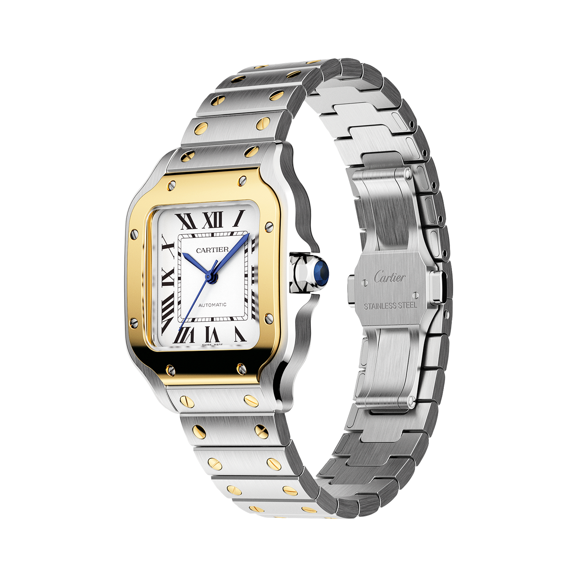 Cartier Santos de Cartier 35.1mm, Silver Dial, Roman Numeral_3