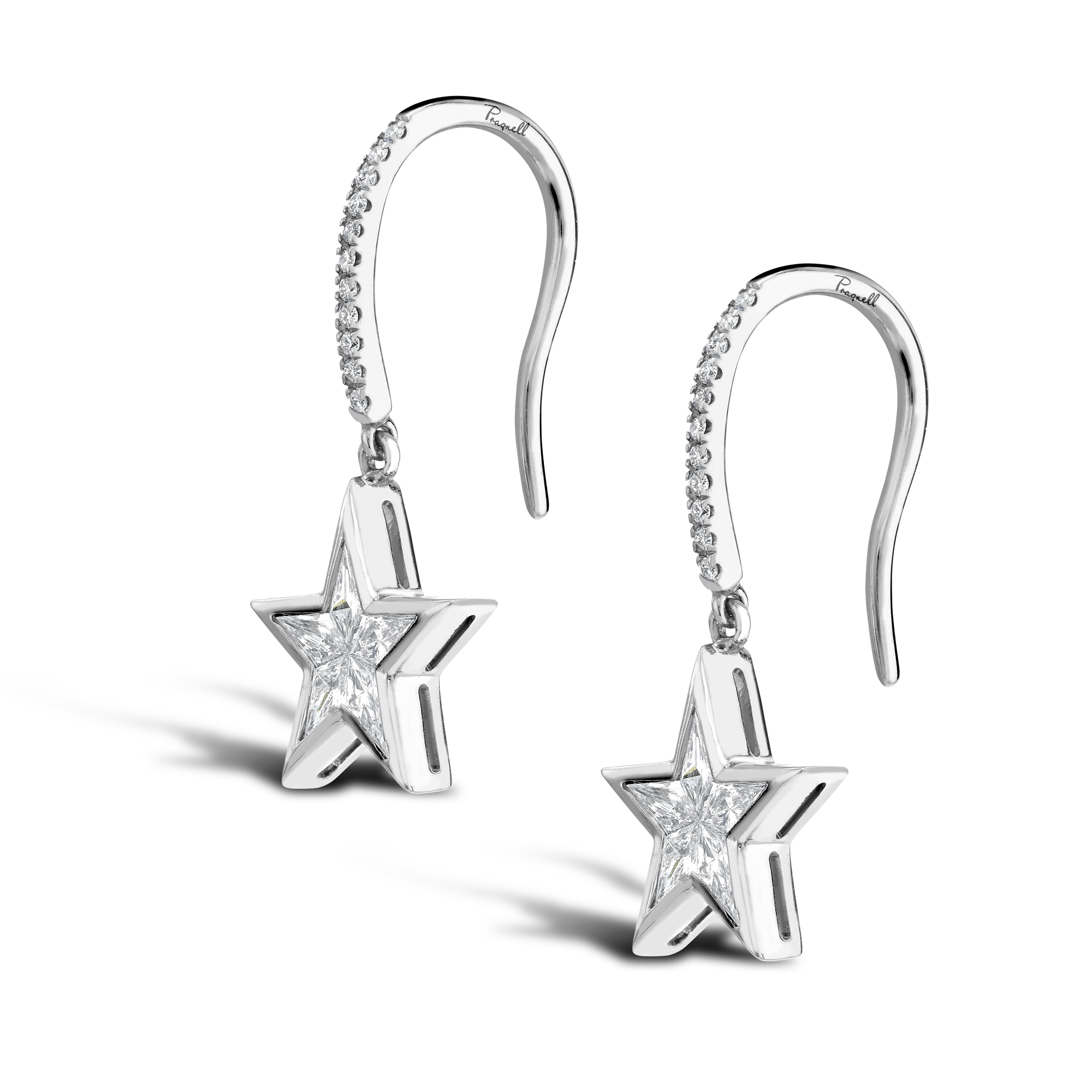 RockStar Diamond Drop Earrings Kite Cut, Rubover Set_2