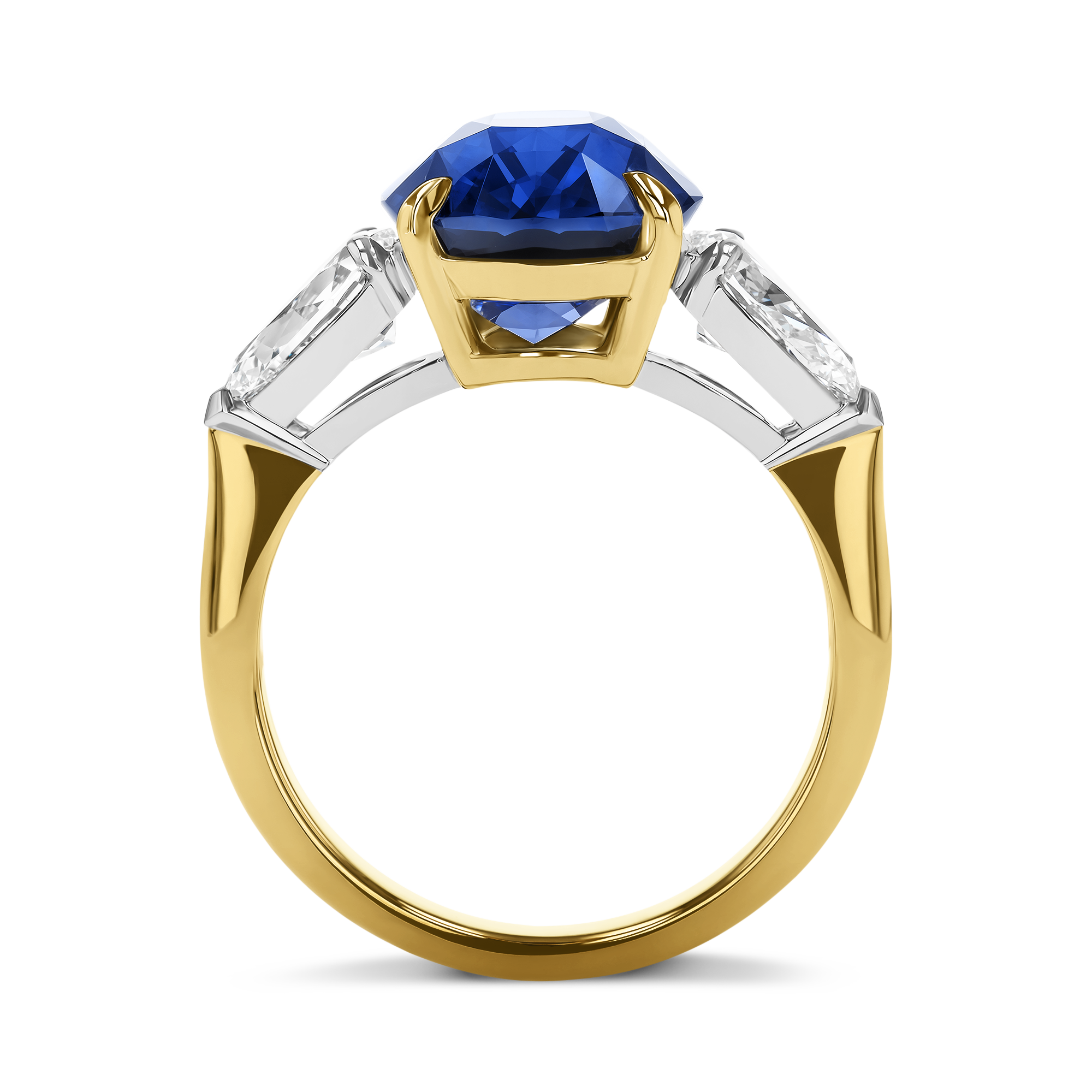 Oval Cut 7.22ct Sri Lankan Sapphire and Diamond Ring Oval Cut, Claw Set_3