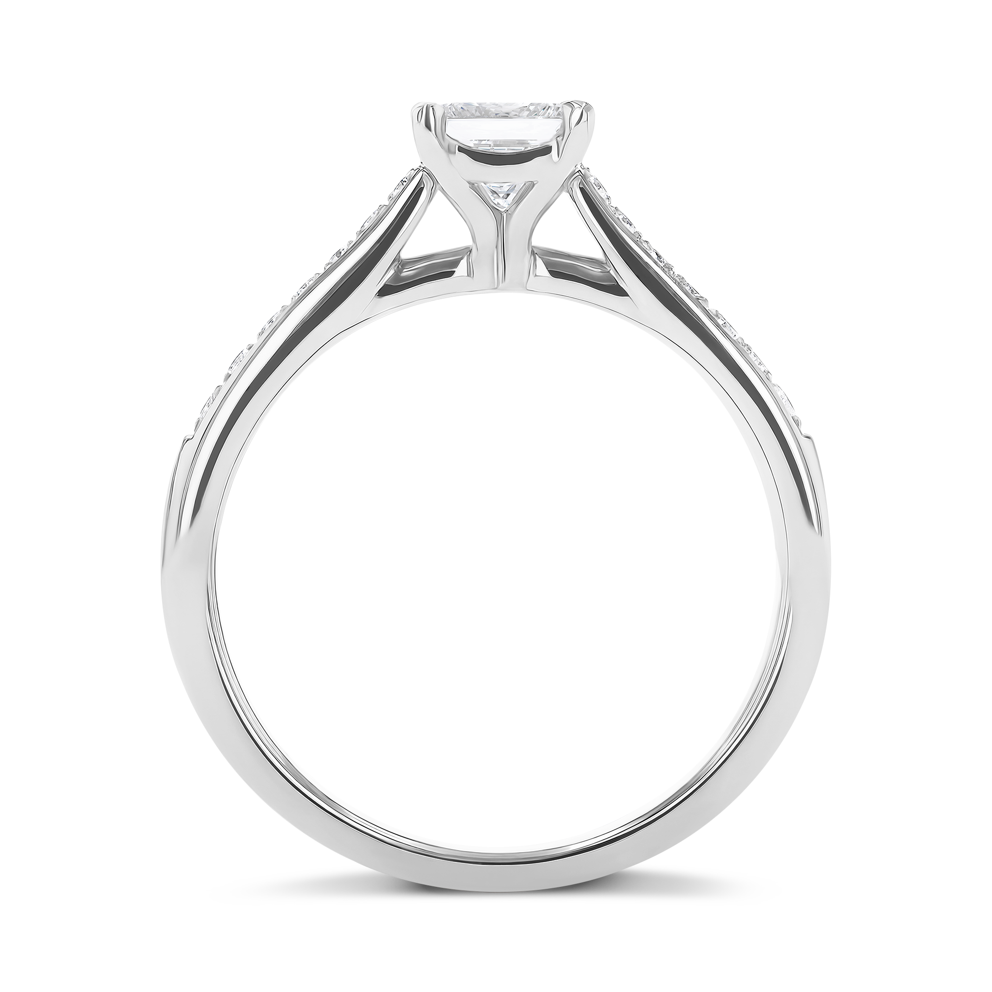 Duchess 0.36ct Diamond Solitaire Ring Princess Cut, Claw Set_3