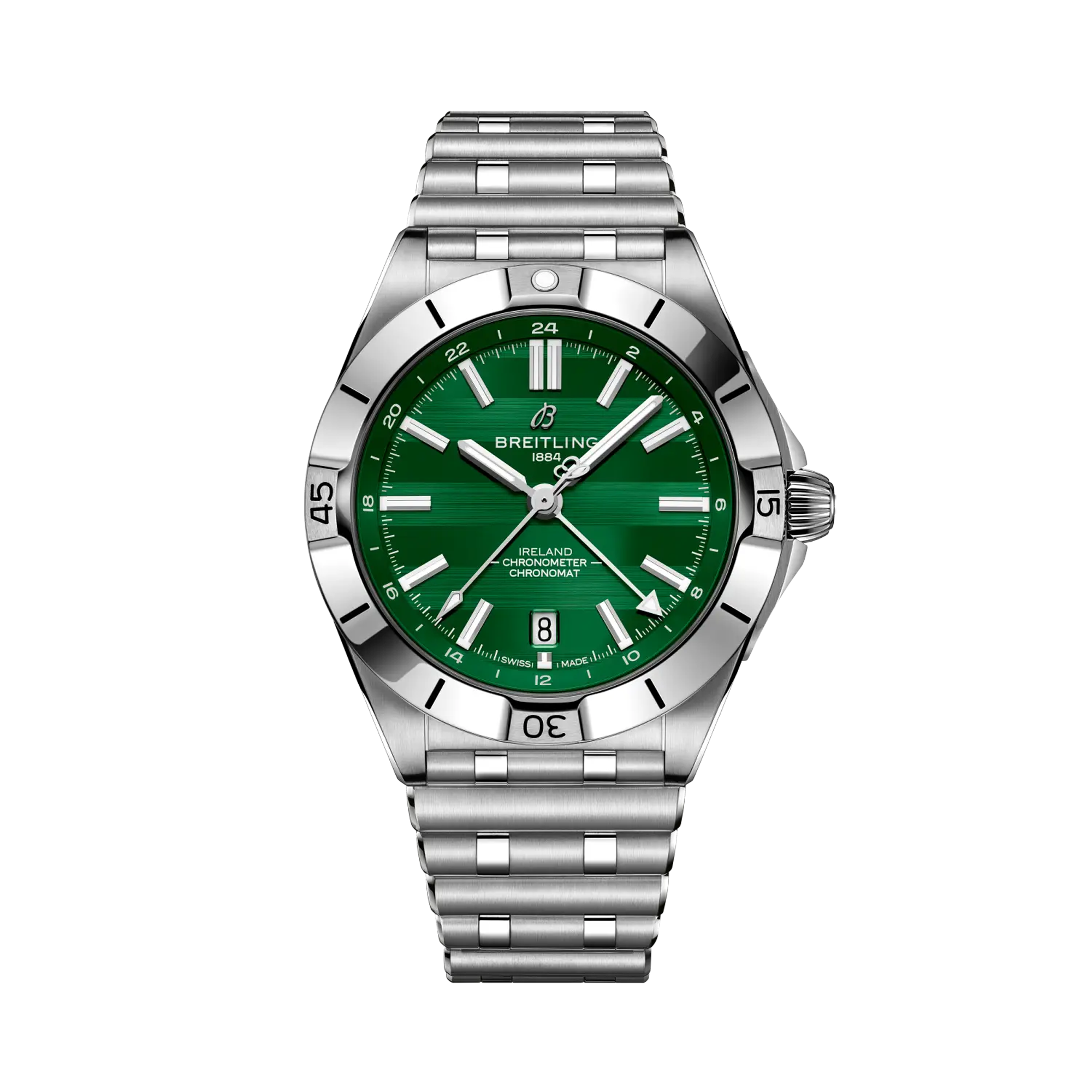 Breitling Chronomat Automatic GMT 40 Six Nations Ireland 40mm, Green Dial, Baton Numerals_1