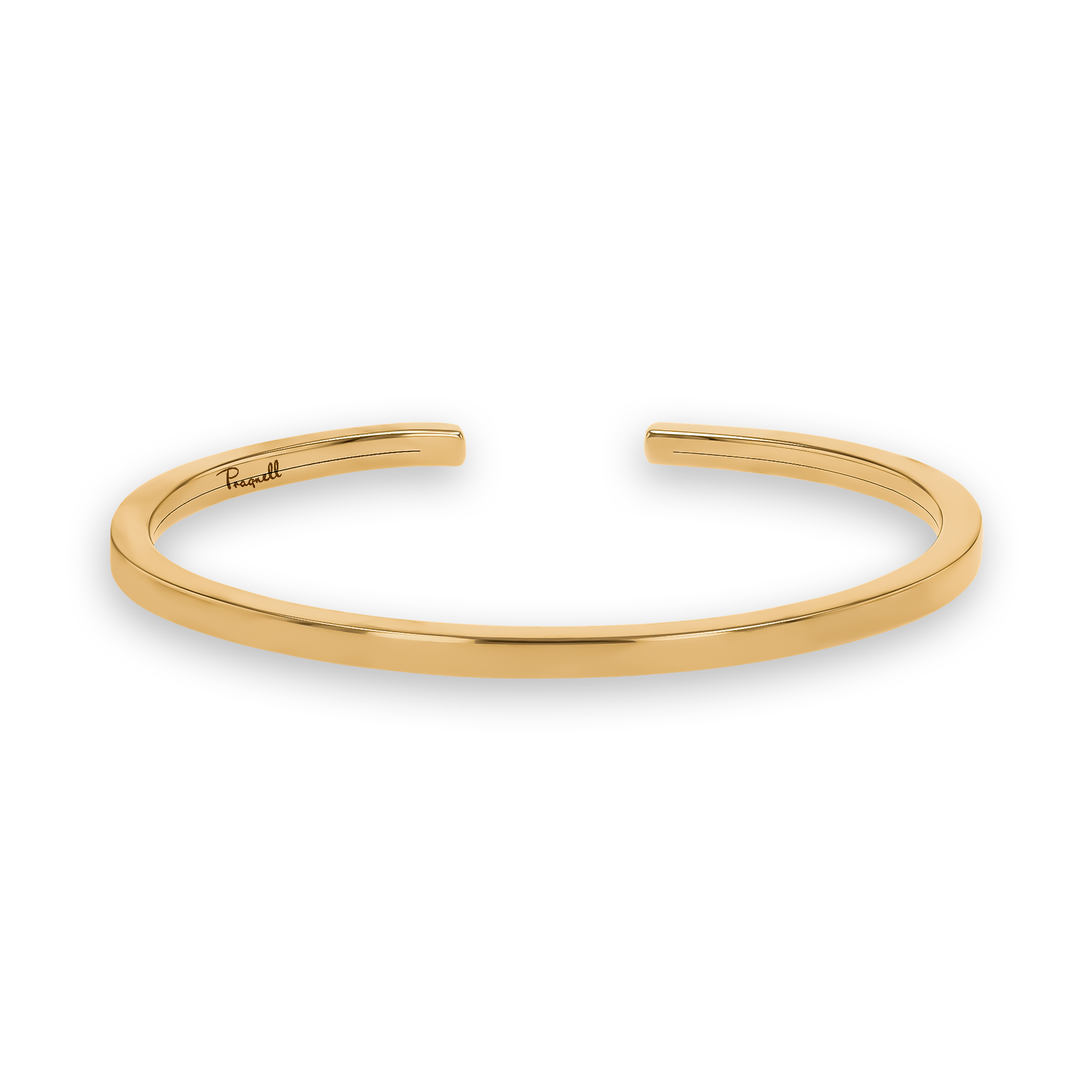 Yellow Gold Polished Square Bangle _1