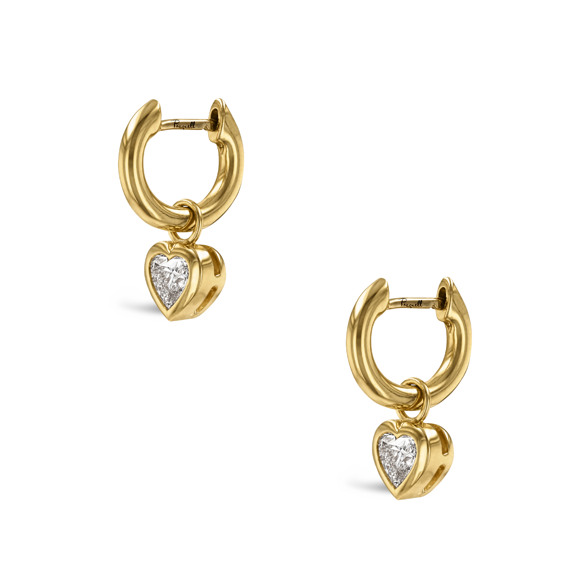 Sundance Diamond Drop Hoop Earrings Heart Shape, Rubover Set_3