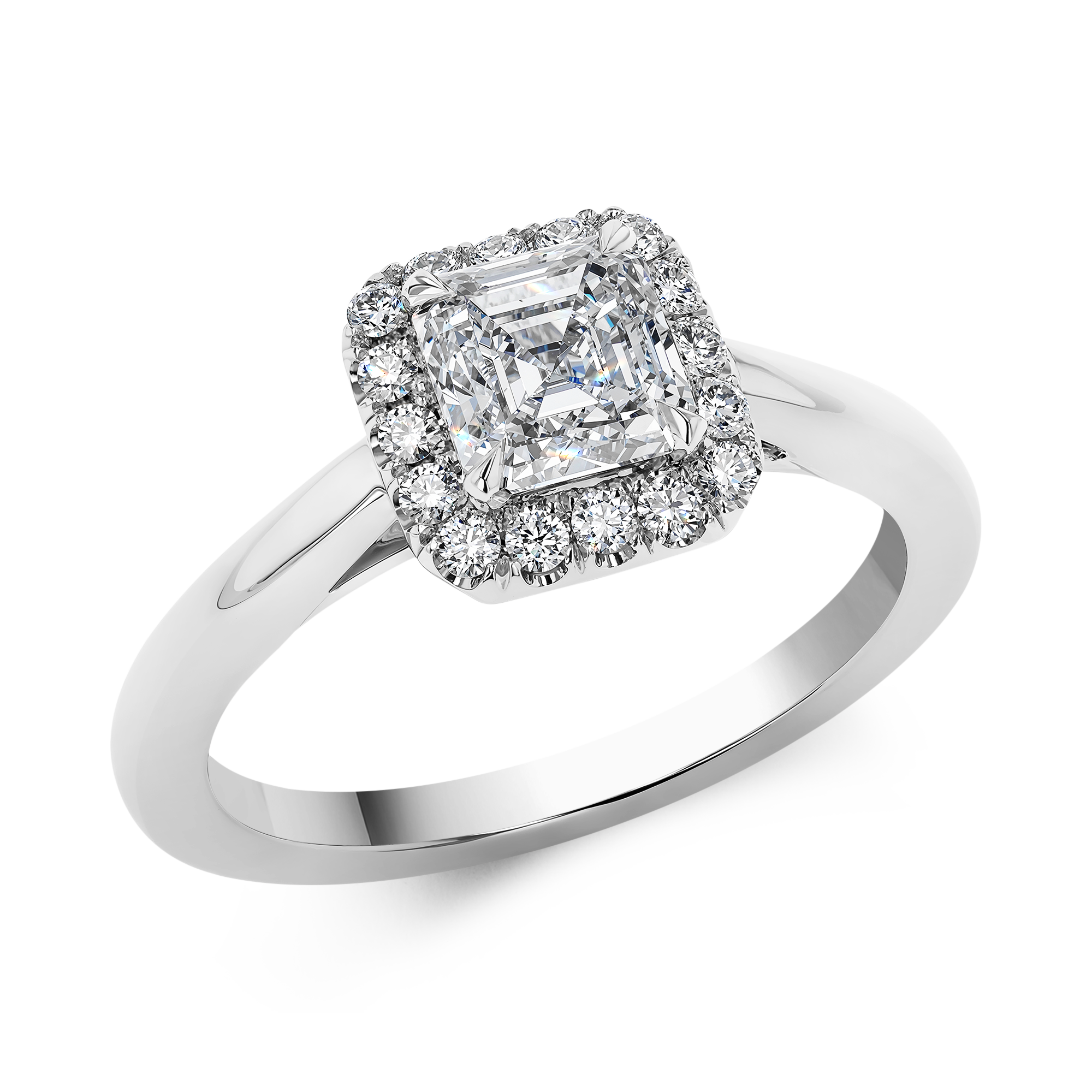 Asscher Cut 1.04ct Diamond Ring Asscher Cut, Claw Set_1