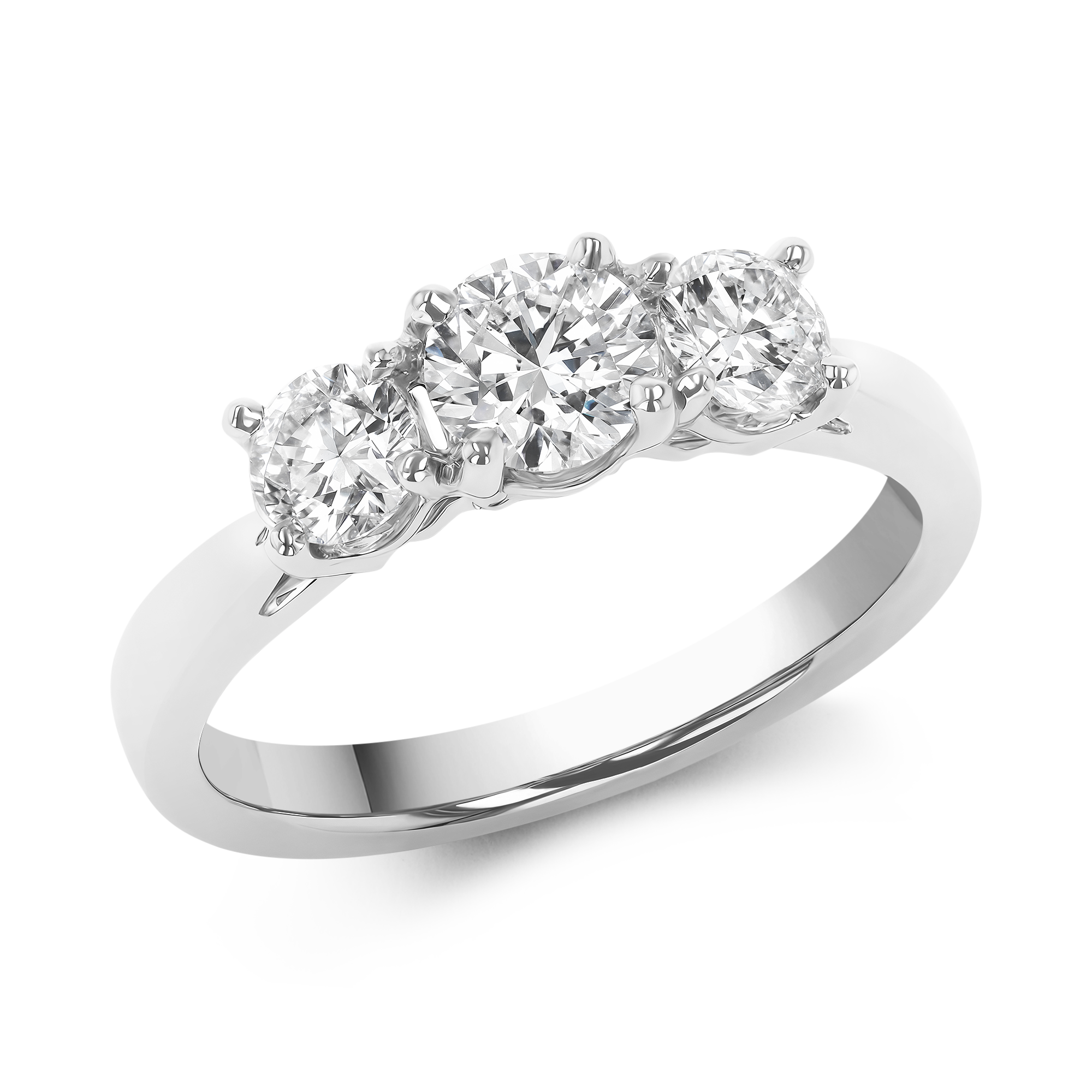 1.01CT Diamond Three-Stone Ring Brilliant Cut, Three-Stone_1