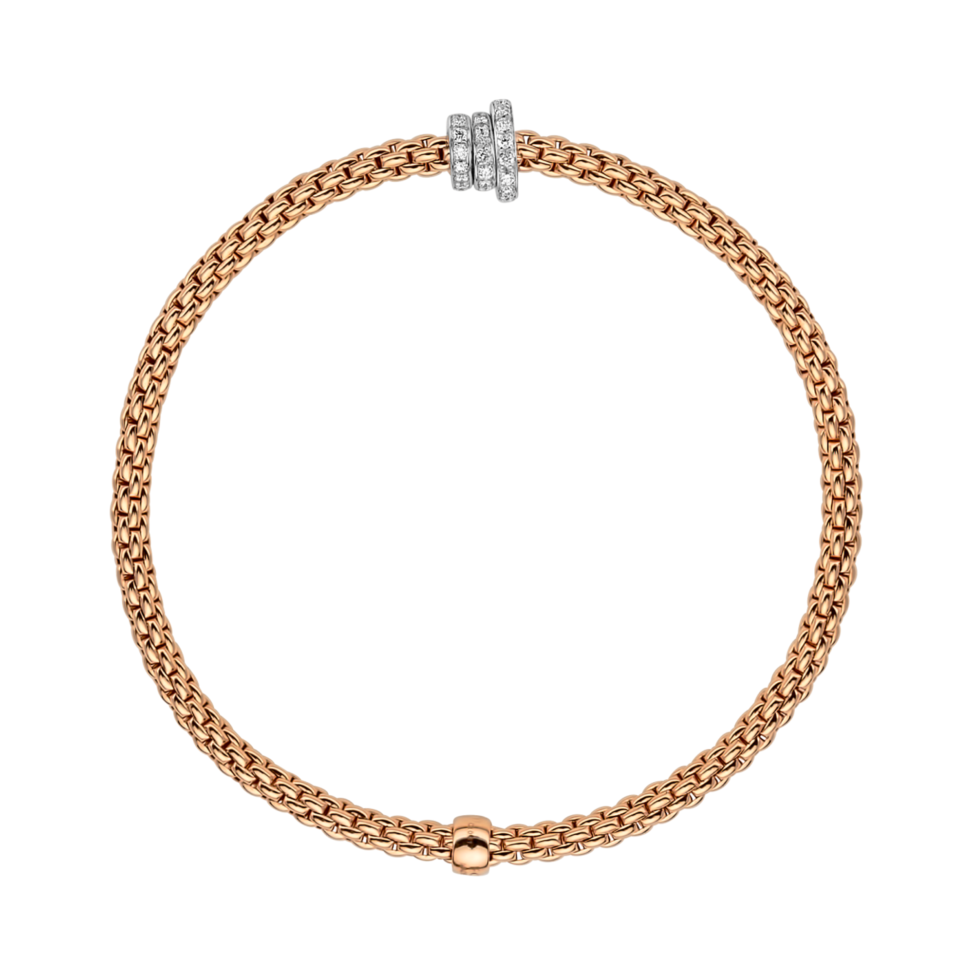 Fope Prima Flex'It Diamond Bracelet Round Brilliant Cut, Pave Set_2