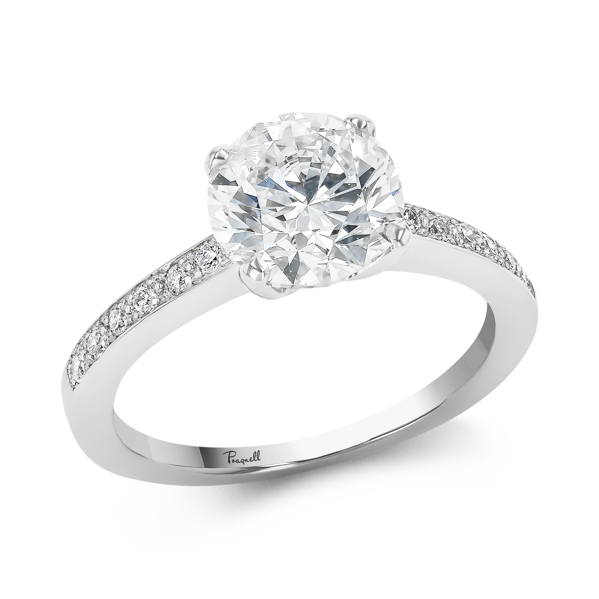 Brilliant cut 1.71ct Diamond Ring in Platinum Brilliant cut, Claw set_1