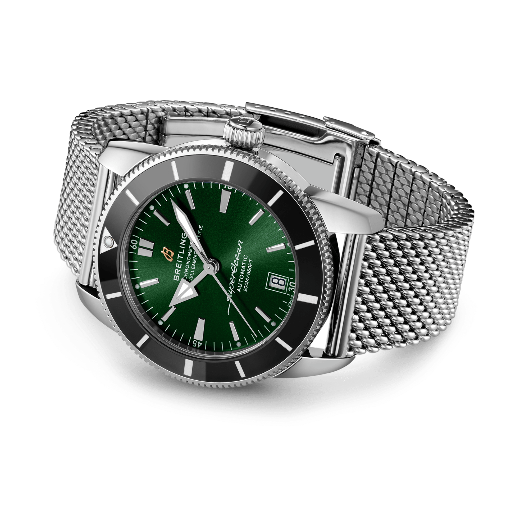 Breitling Superocean 42mm, Green Dial, Baton Numerals_4