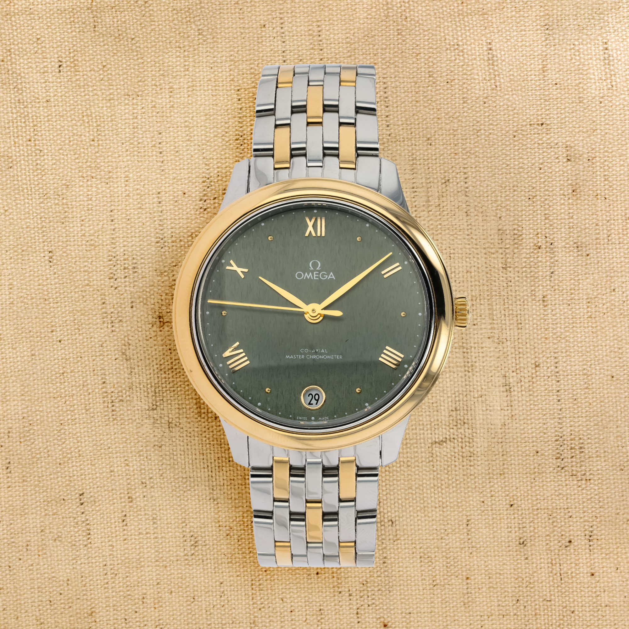 OMEGA De Ville Prestige 34mm, Green Dial, Roman Numerals_1