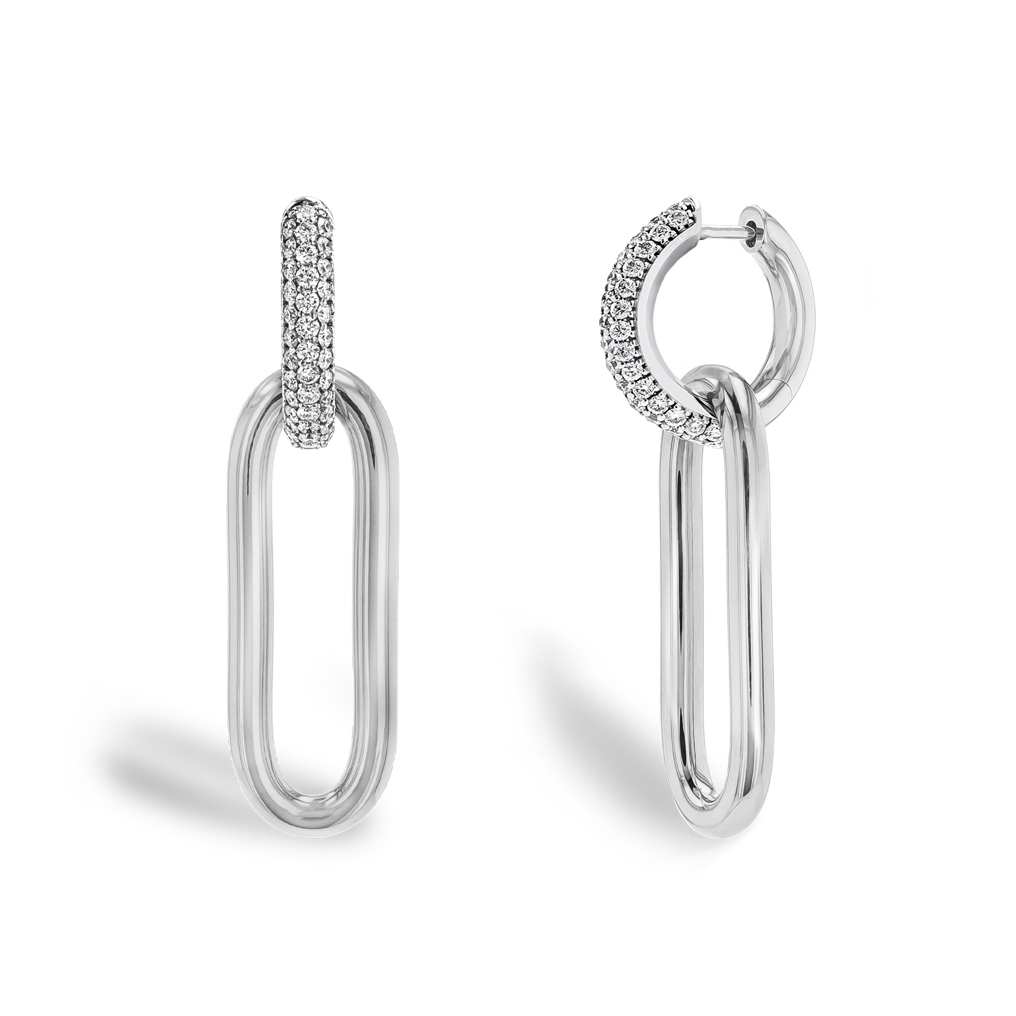 Havana 0.87ct Diamond Drop Earrings Brilliant Cut, Pave Set_1