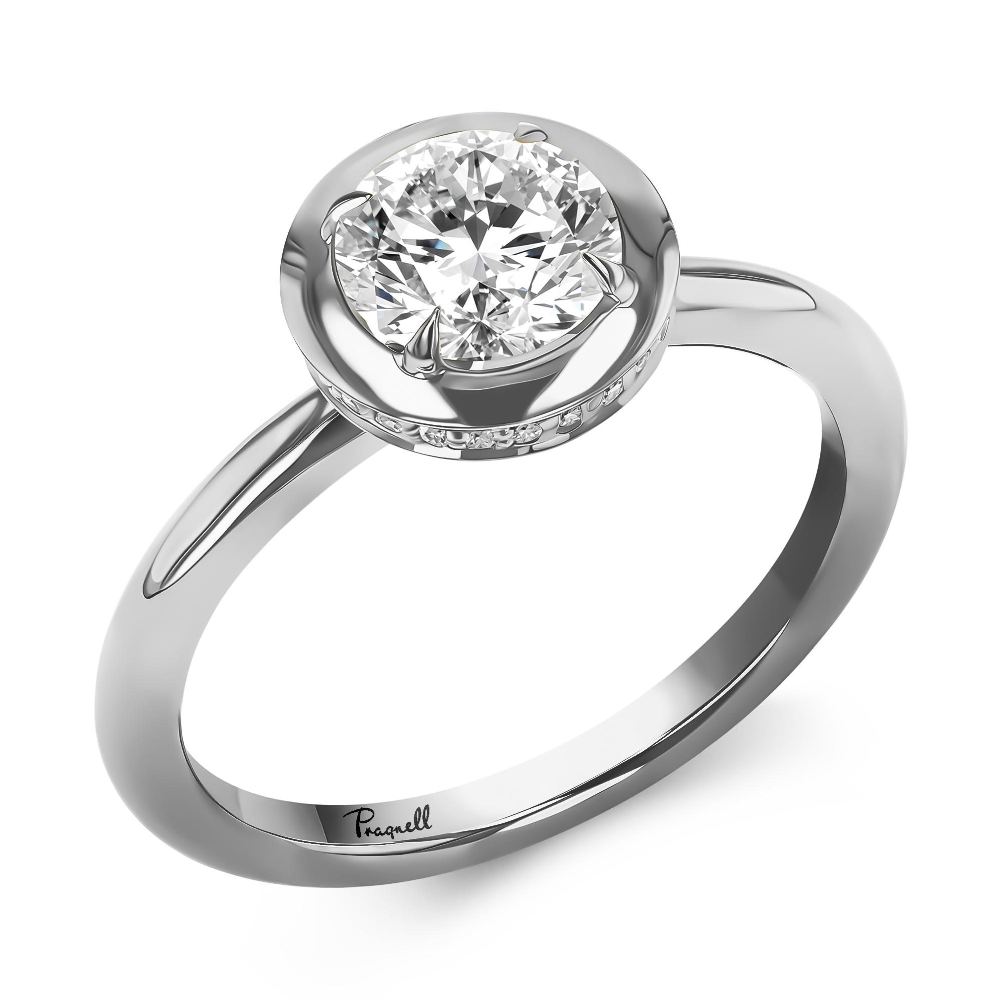 Skimming Stone 0.90ct Diamond Solitaire Ring Brilliant cut, Claw set_1