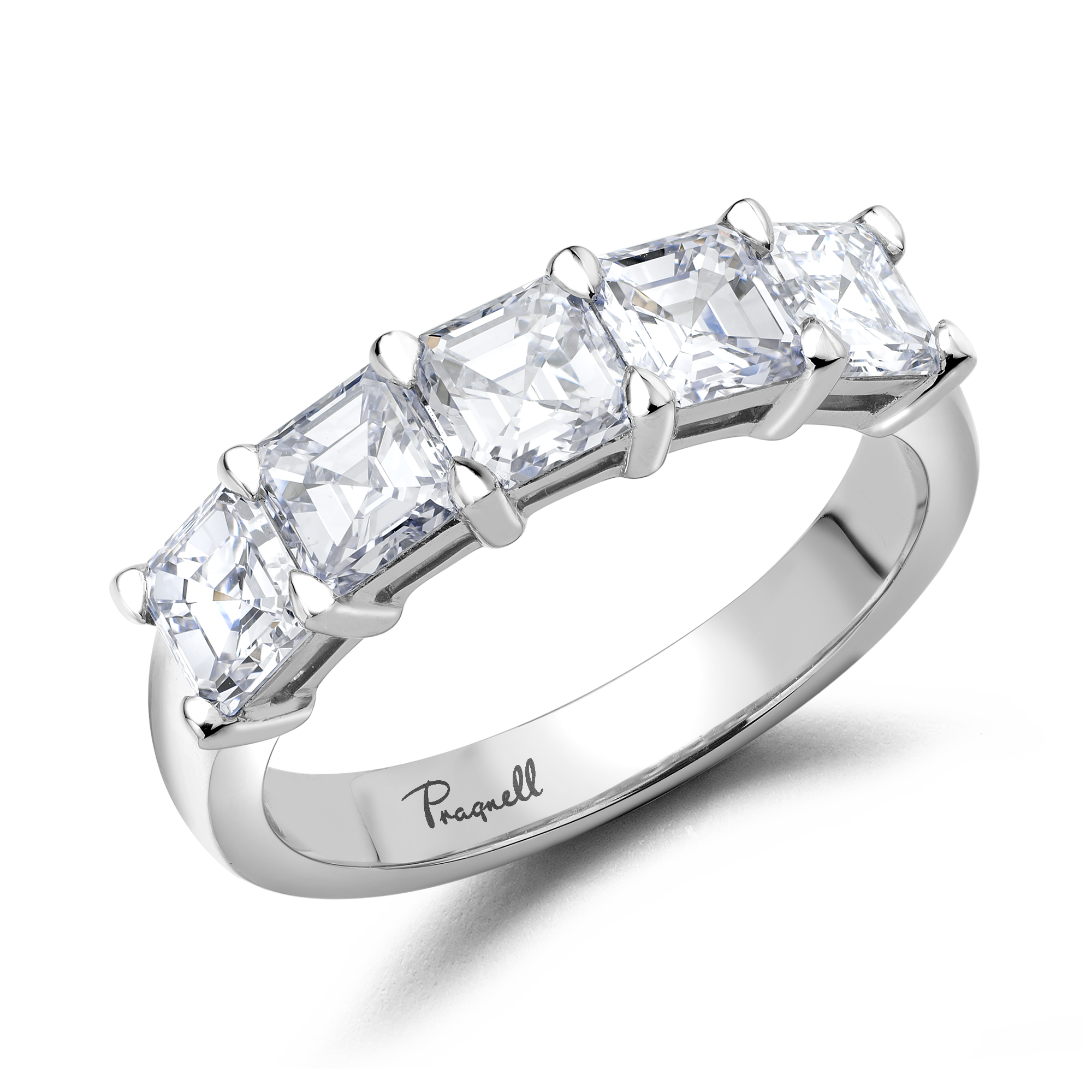 Asscher Cut Diamond Five-Stone Ring Asscher Cut, Five-Stone, Claw Set_1