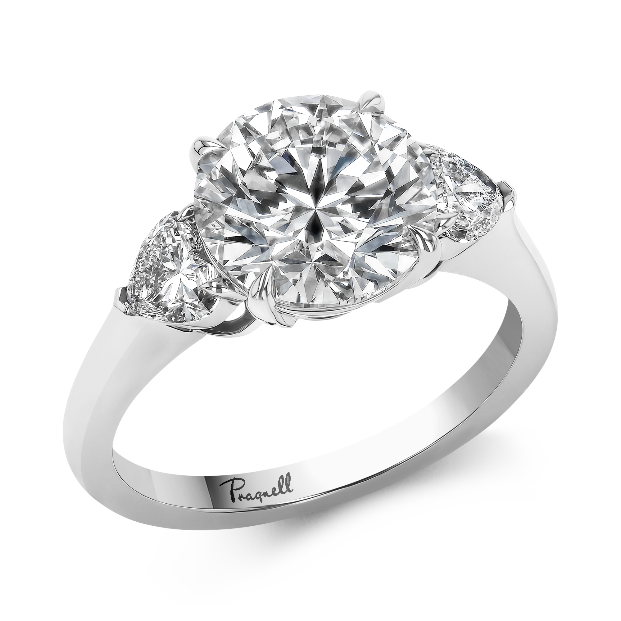 Venus Setting 3.02ct Diamond Three Stone Ring Brilliant cut, Claw set_1