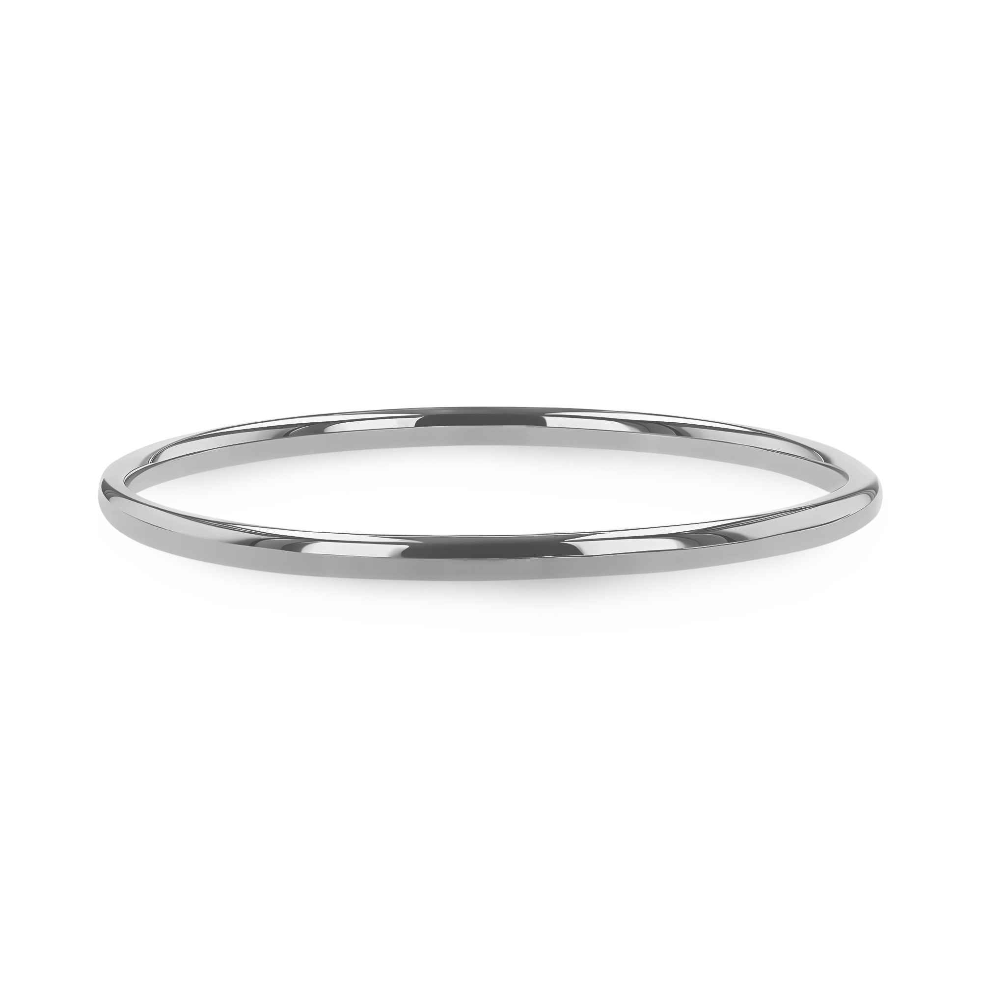 Plain Polished 4mm Oval Bangle _1