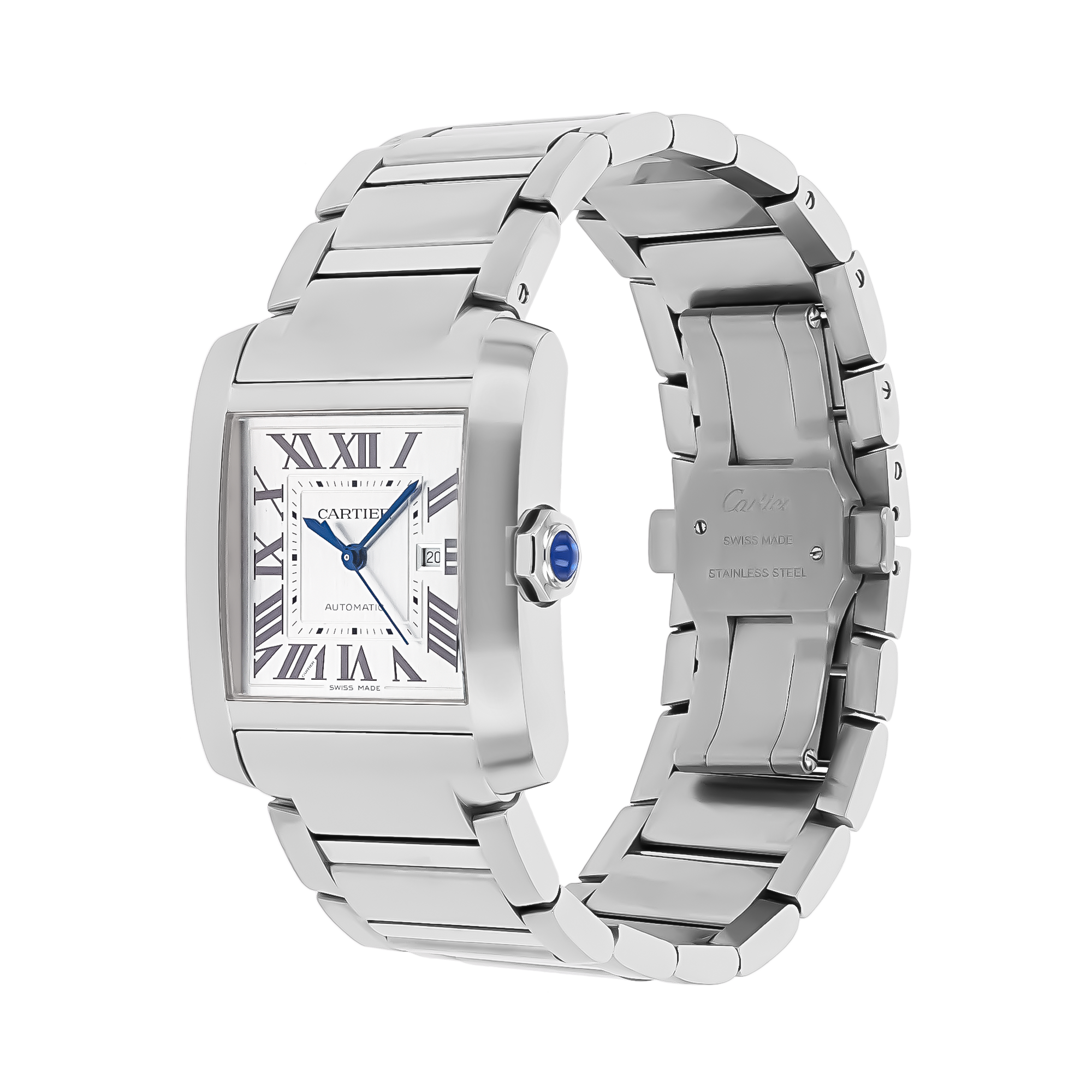 Cartier Tank Française 30.5mm, Silver Dial, Roman Numerals_2