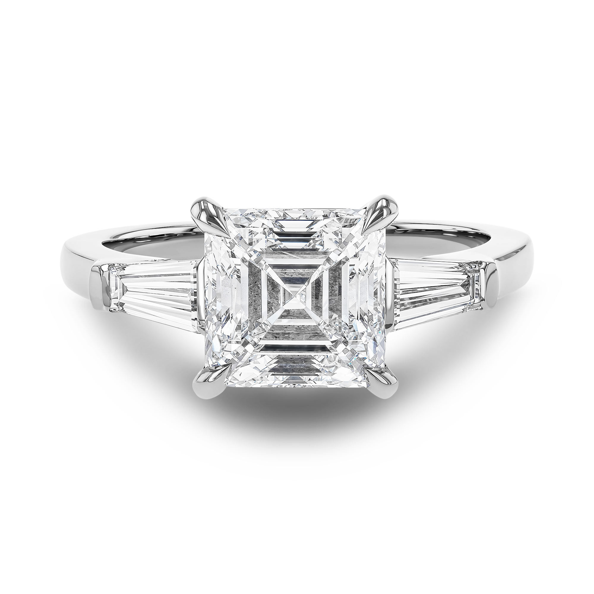 Asscher Cut 2.50ct Diamond Ring Asscher Cut, Claw Set_2