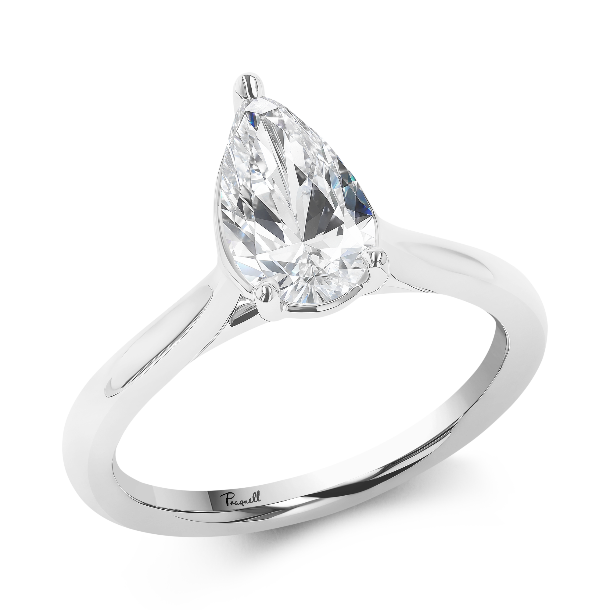 1.20CT Diamond Solitaire Ring Pear Cut, Solitaire, Three Claw Set_1