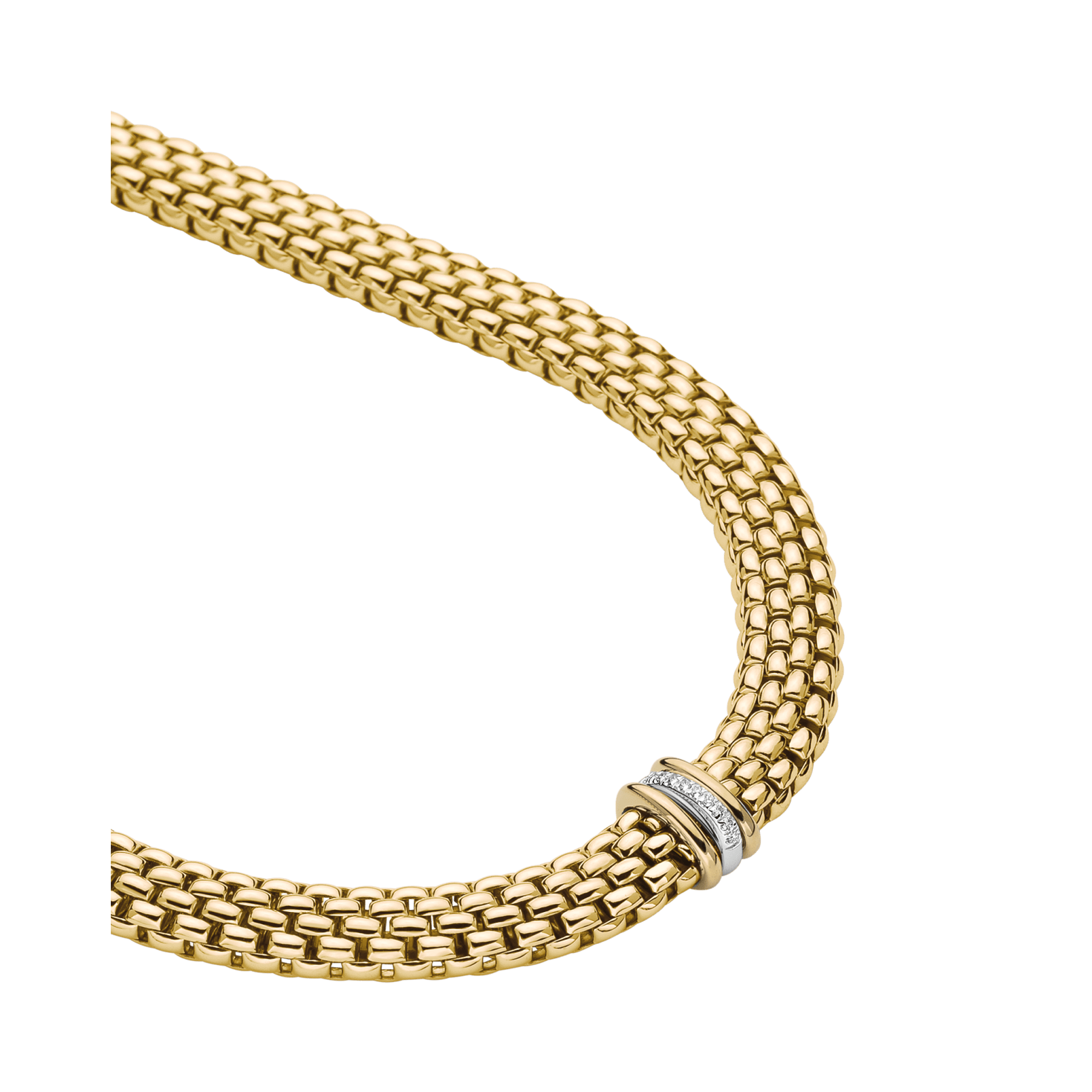 Fope Panorama Flex-It Necklace Round Brilliant Cut, Pave Set_2