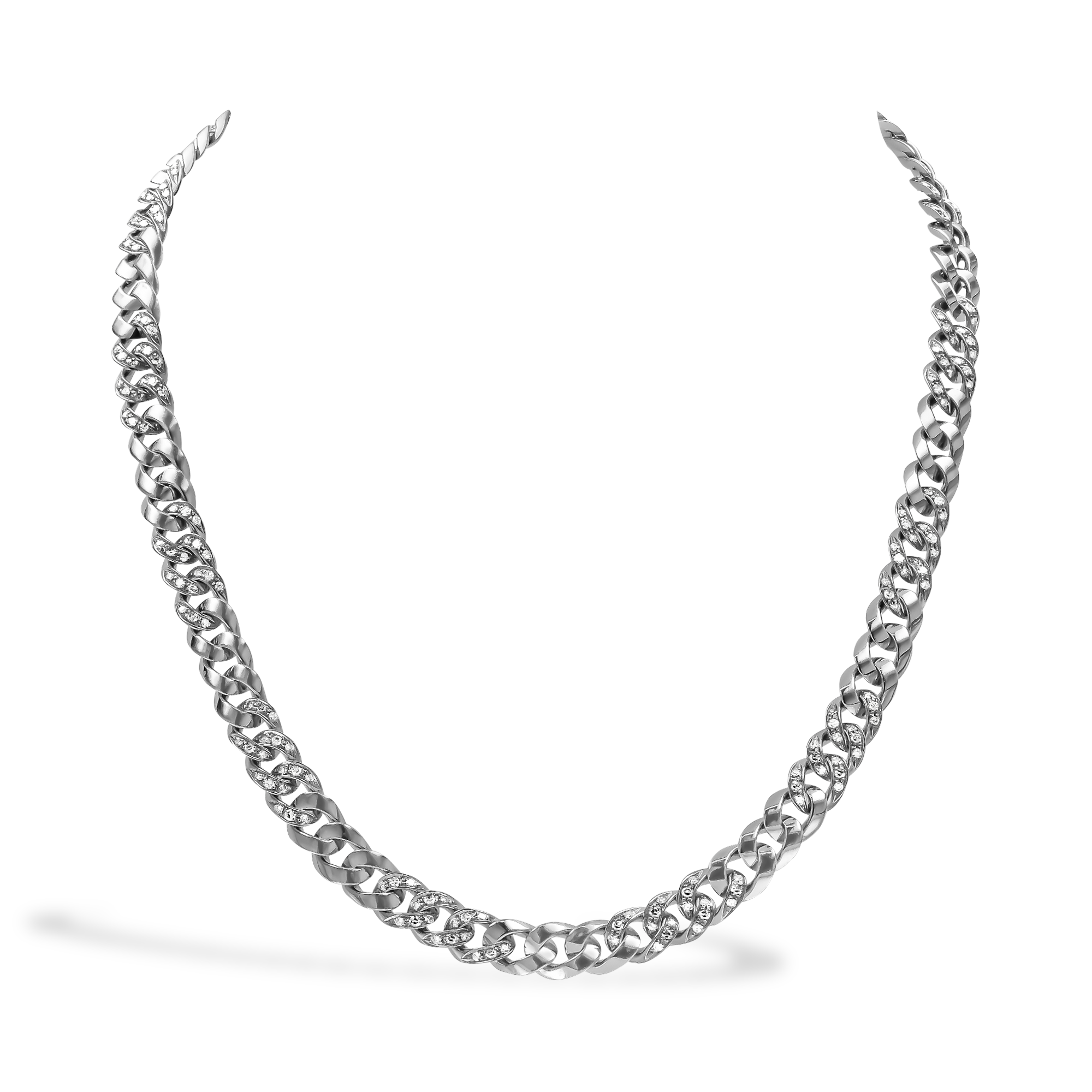 Diamond Set Chain Necklace Brilliant cut, Claw set_1