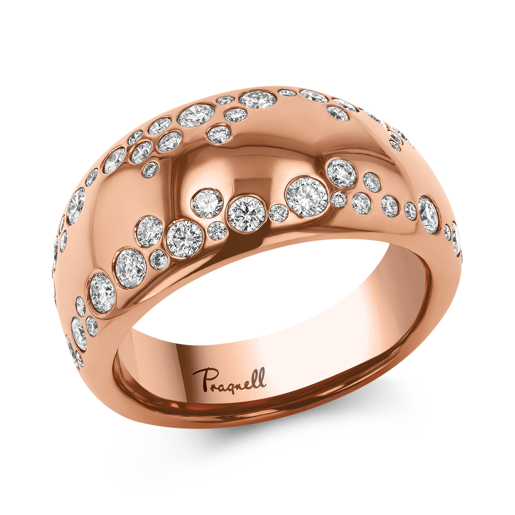 Diamond Dress Ring Brilliant Cut, Rubover Set_1