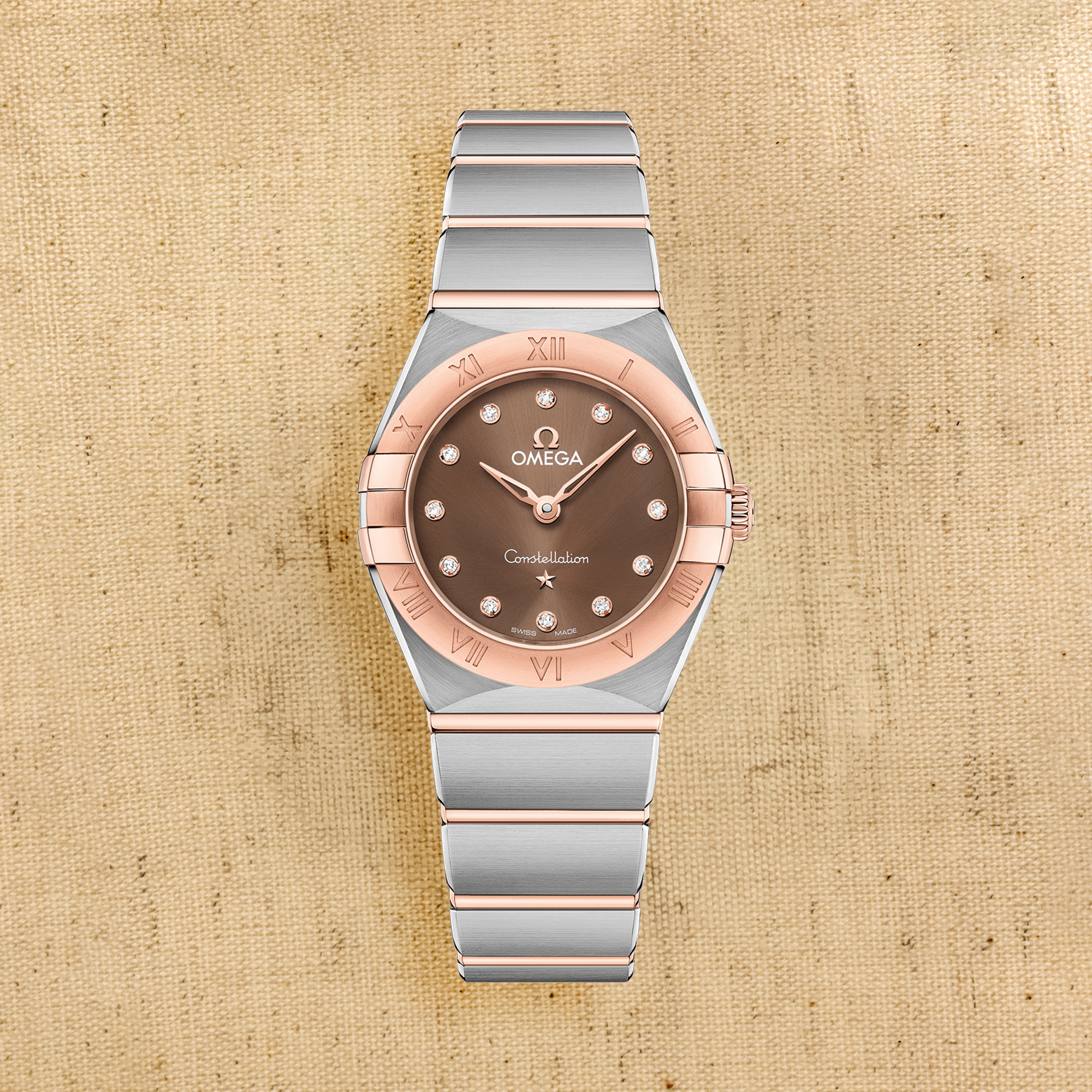 OMEGA Constellation 25mm, Brown Dial, Diamond Numerals_1