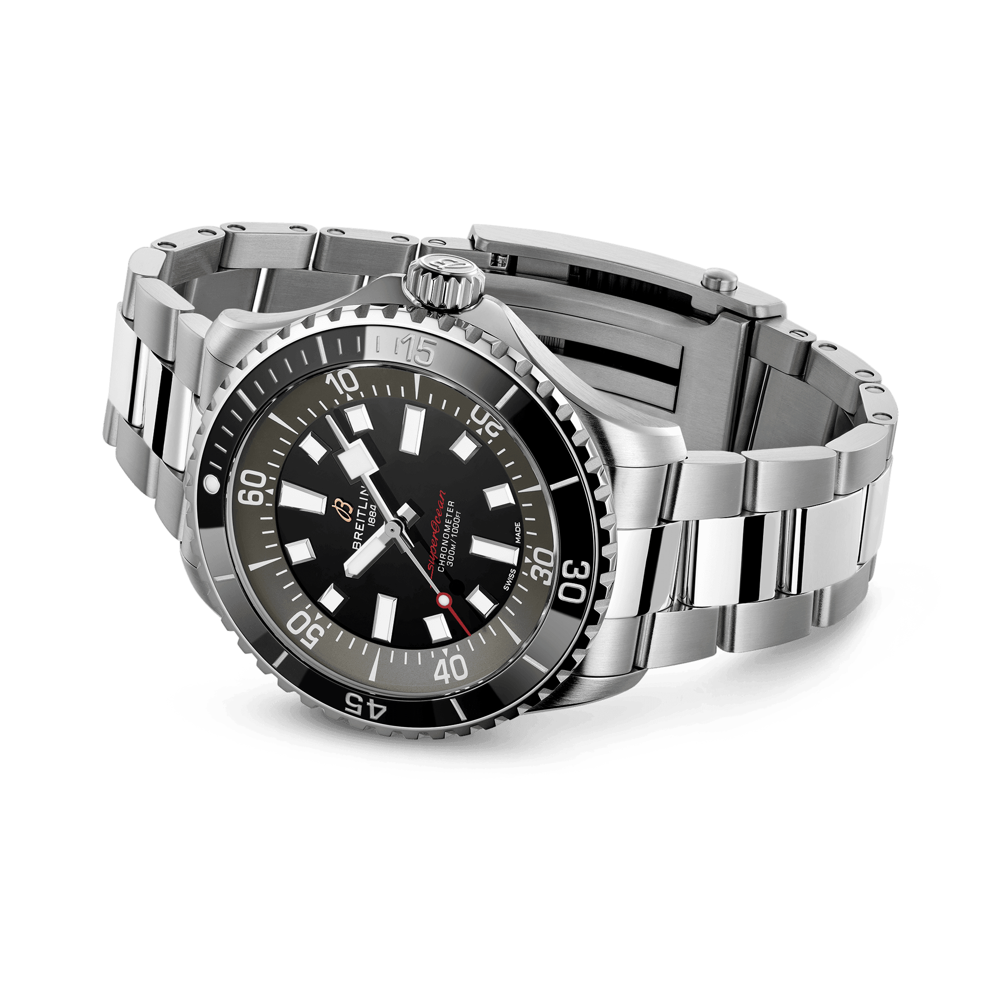 Breitling Superocean 44mm, Black Dial, Baton/Dot Numerals_4