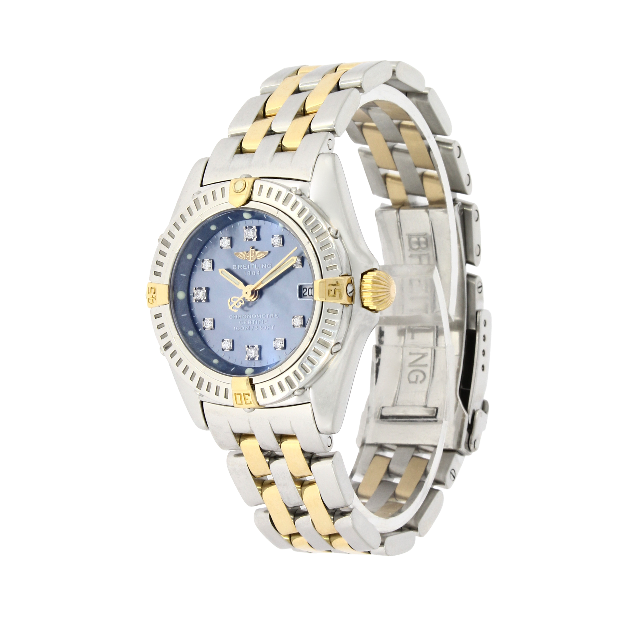 Pre-Owned Breitling Callisto 29mm, Blue Mother of Pearl Dial, Diamond Numerals_2