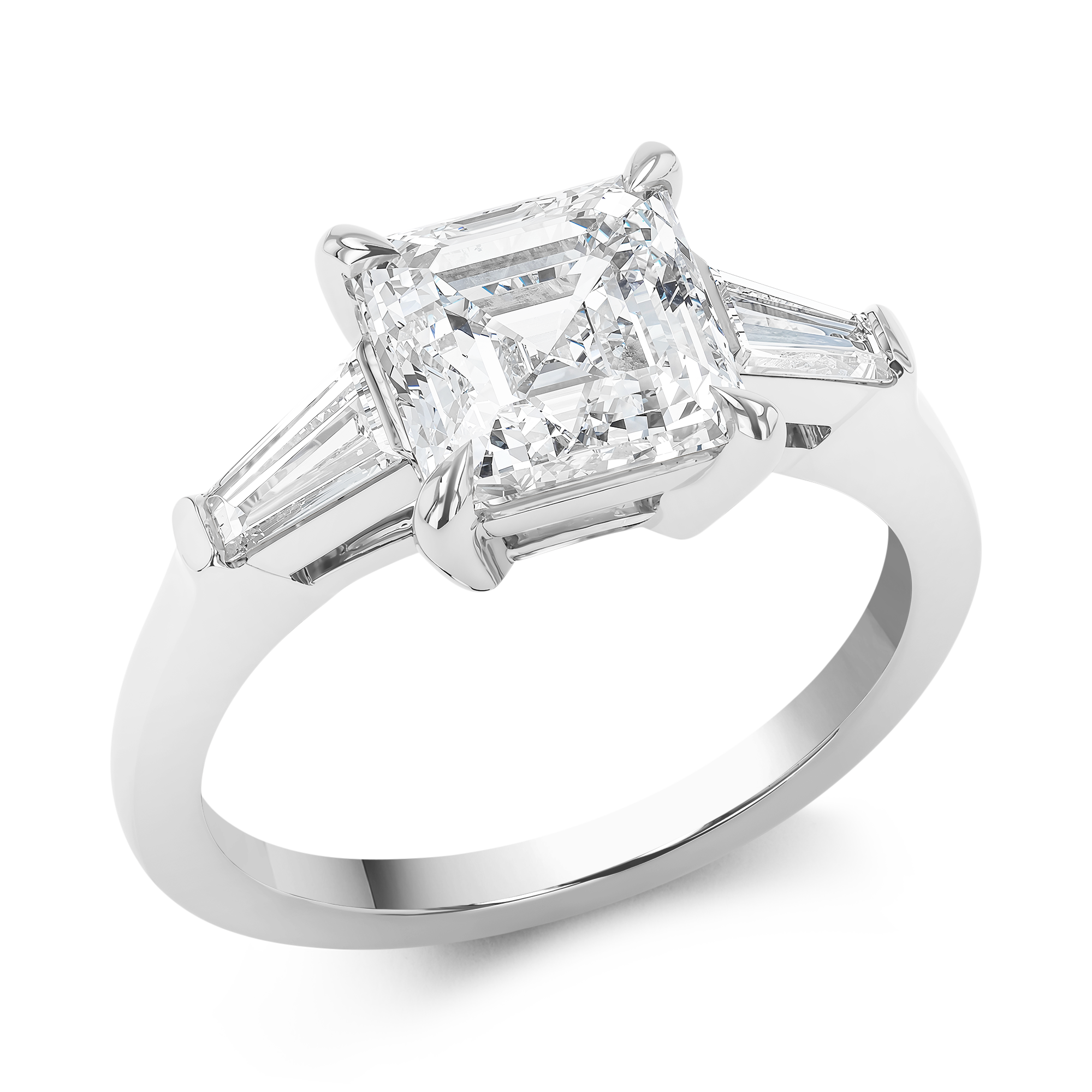 Asscher Cut 2.50ct Diamond Ring Asscher Cut, Claw Set_1