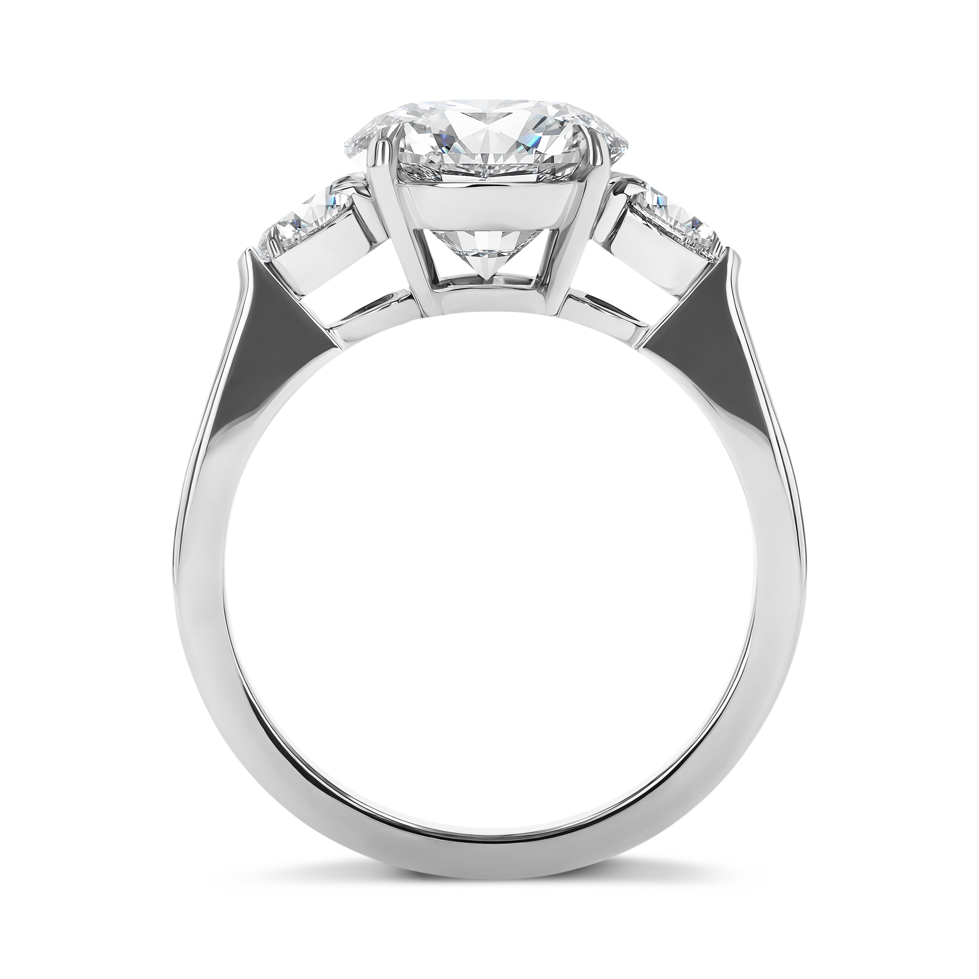 Venus Setting 3.02ct Diamond Three Stone Ring Brilliant cut, Claw set_3