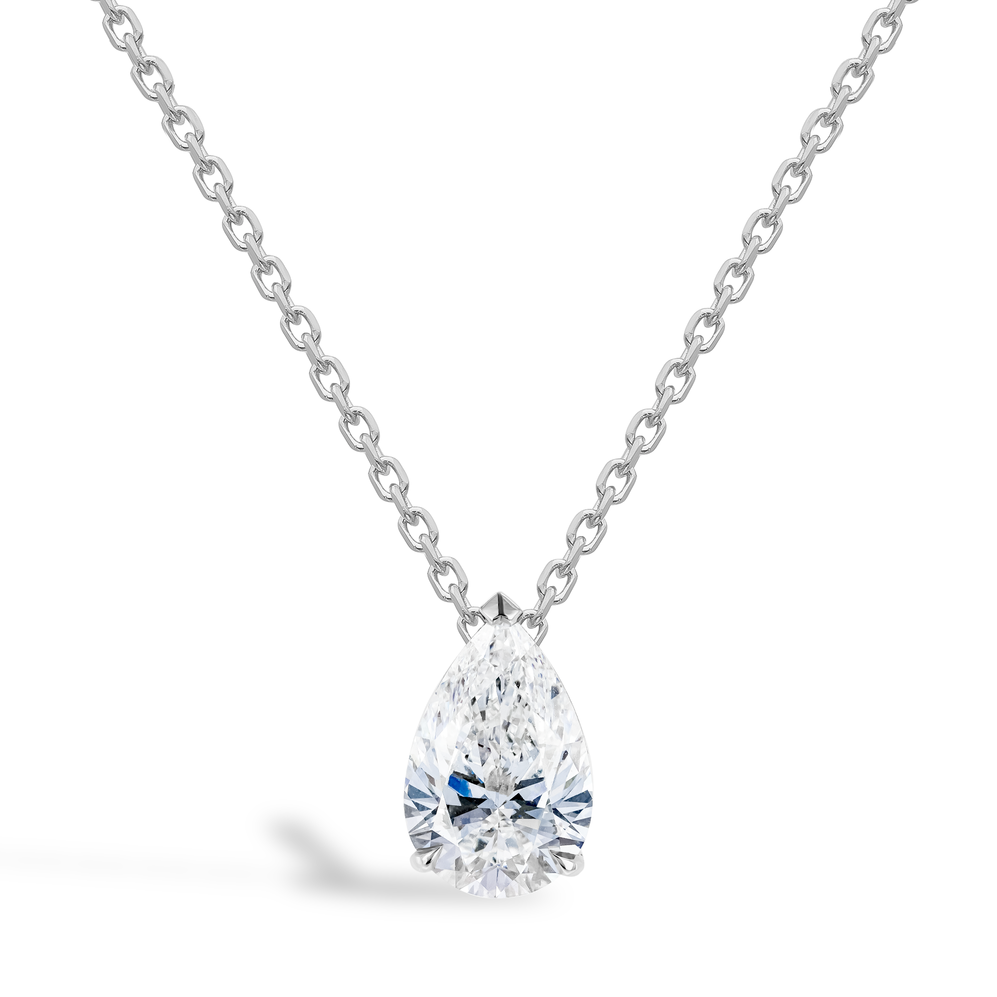 D/IF Pear Shaped 1.58ct Diamond Pendant Pear Shaped, Claw Set_1